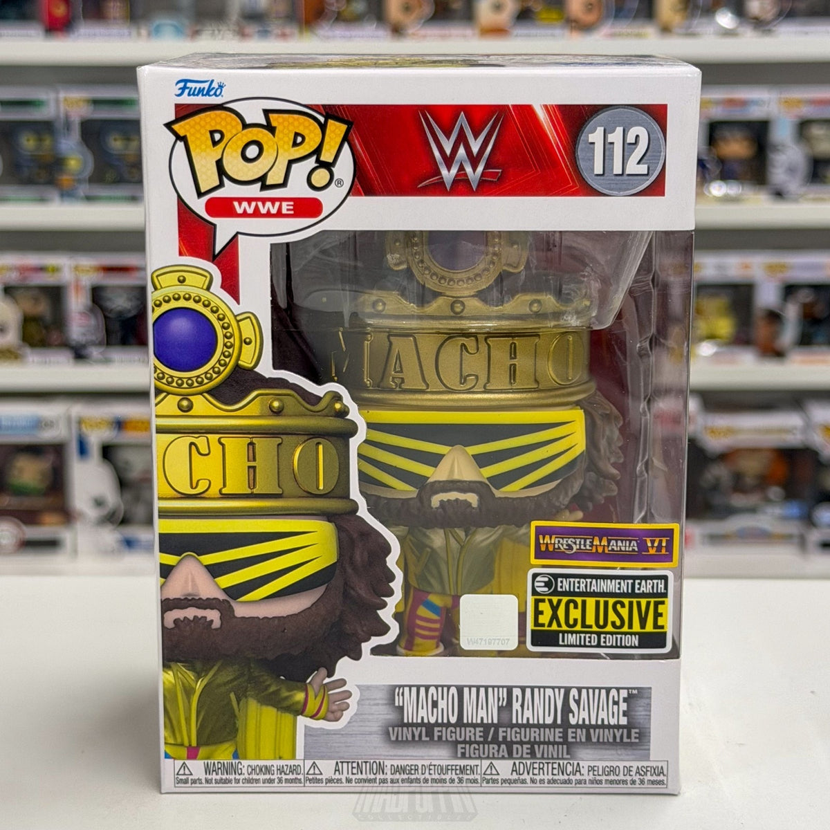 Funko Pop WWE Macho Man Randy Savage WrestleMania VI Entertainment Earth 112 Toy