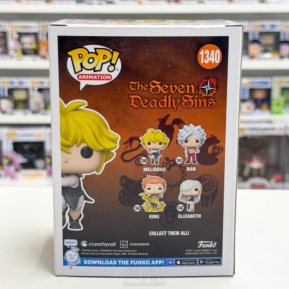 Funko Pop Anime Seven Deadly Sins Meliodas Full Counter Pose 1340 Vinyl Figure