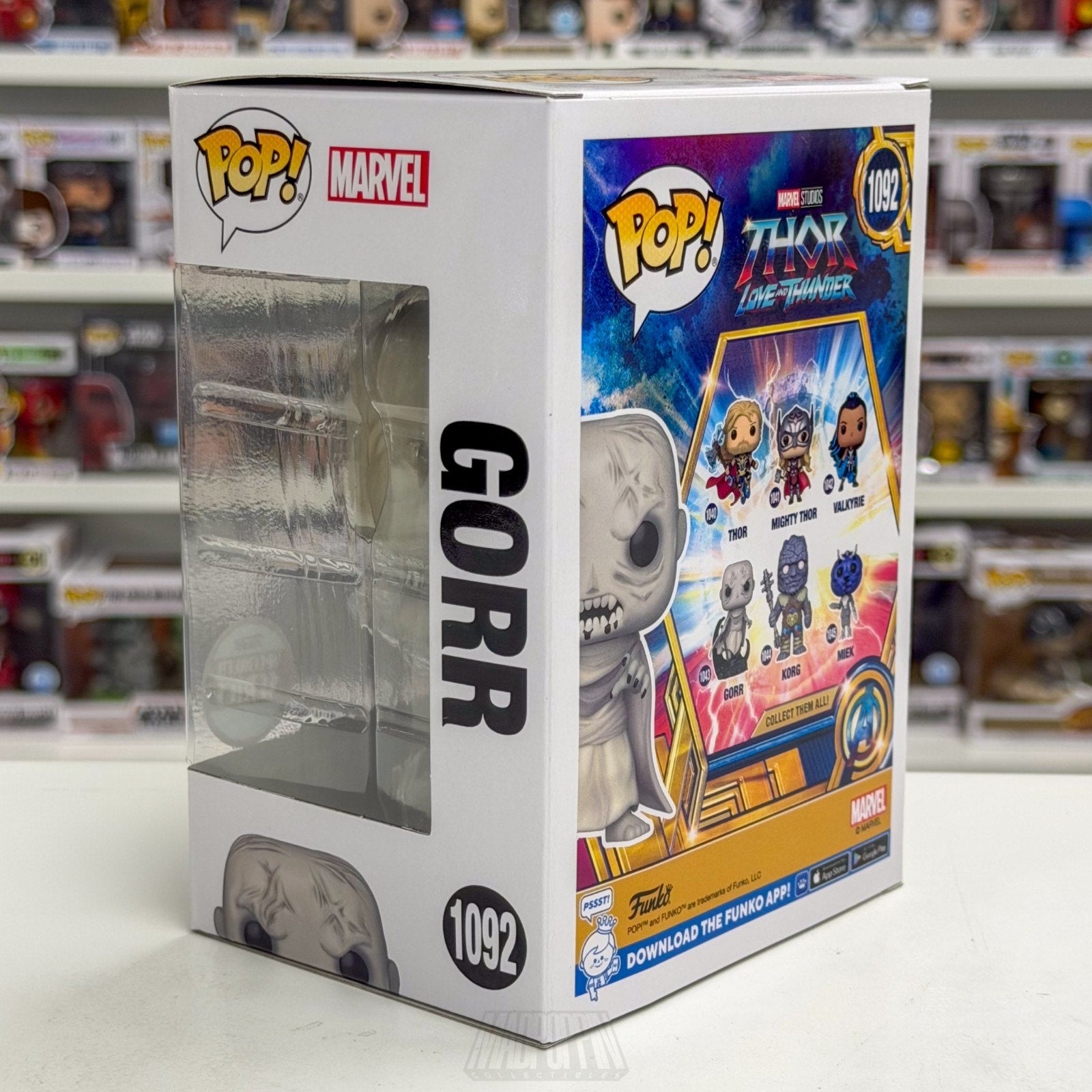 Funko Pop Marvel Thor Love & Thunder Gorr w/Stormbreaker 1092 God Butcher Figure