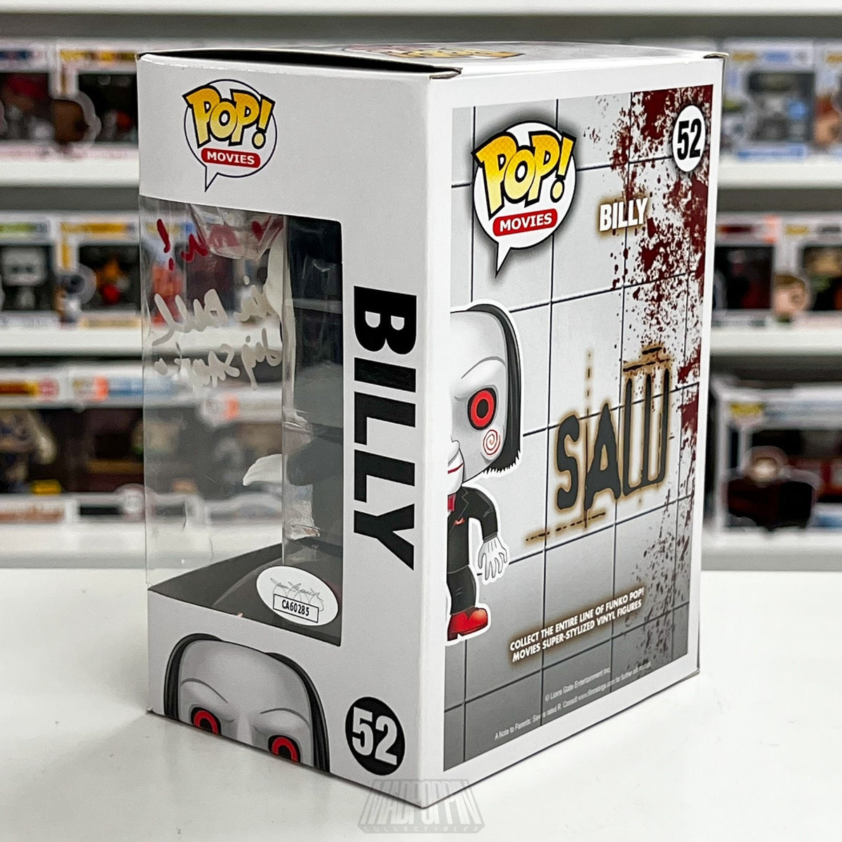 Funko Pop Movies Saw Billy 52 Signed Auto Tobin Bell JSA Vaulted Horror Figure