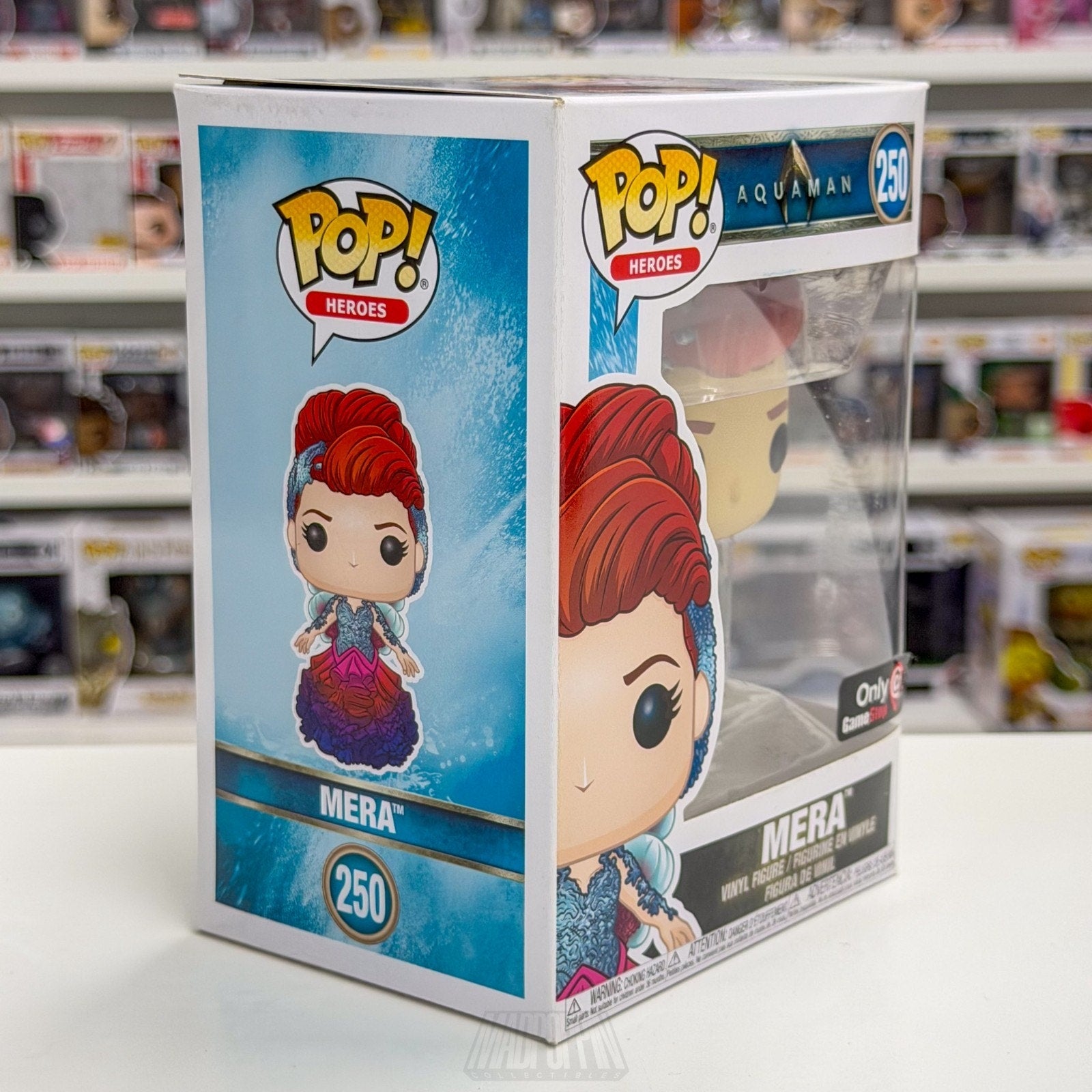 Funko Pop DC Heroes Aquaman Mera Gown GameStop 250 Aquawoman Toy Vinyl Figure
