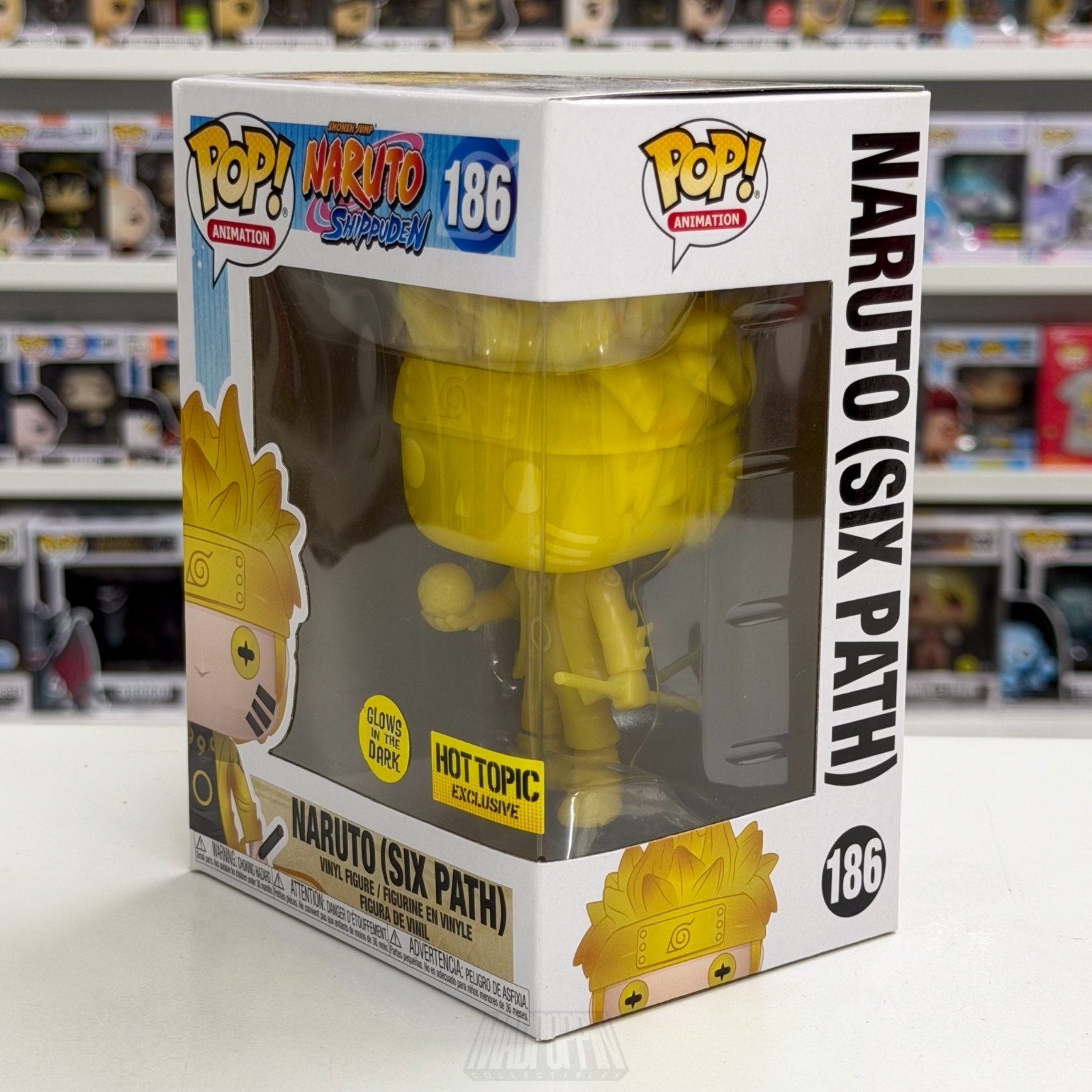 Funko Pop Anime Naruto Uzumaki Six Path Glow Hot Topic 186 Manga Vinyl Figure