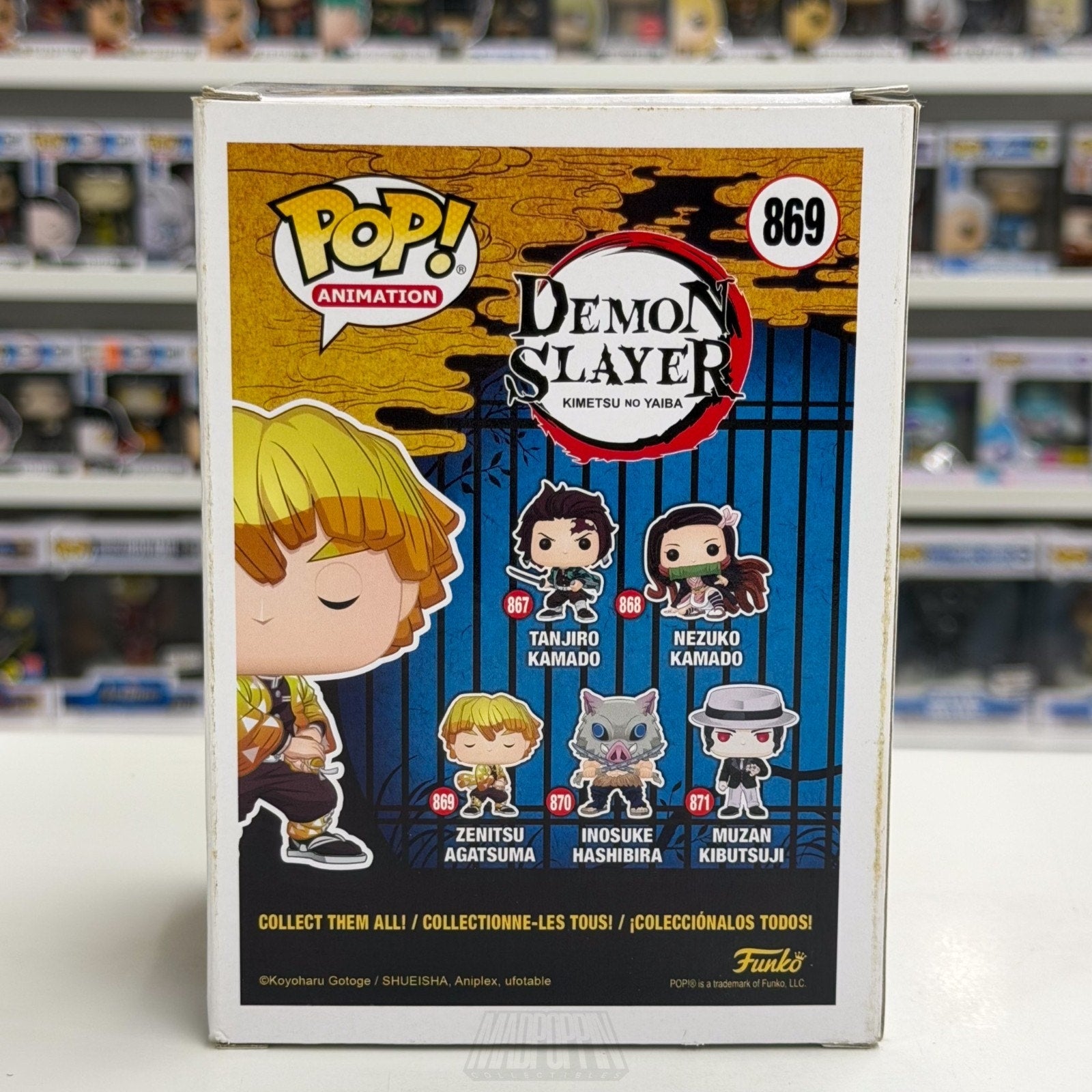 Funko Pop Anime Demon Slayer Zenitsu Agatsuma 869 Japan Manga Toy Vinyl Figure