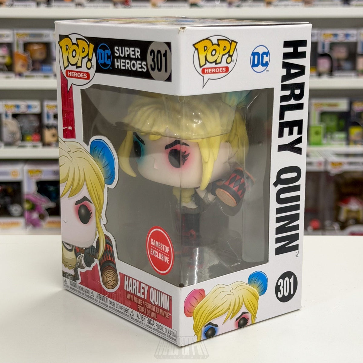 Funko Pop DC Super Heroes Harley Quinn Mallet Rebirth GameStop 301 Vinyl Figure