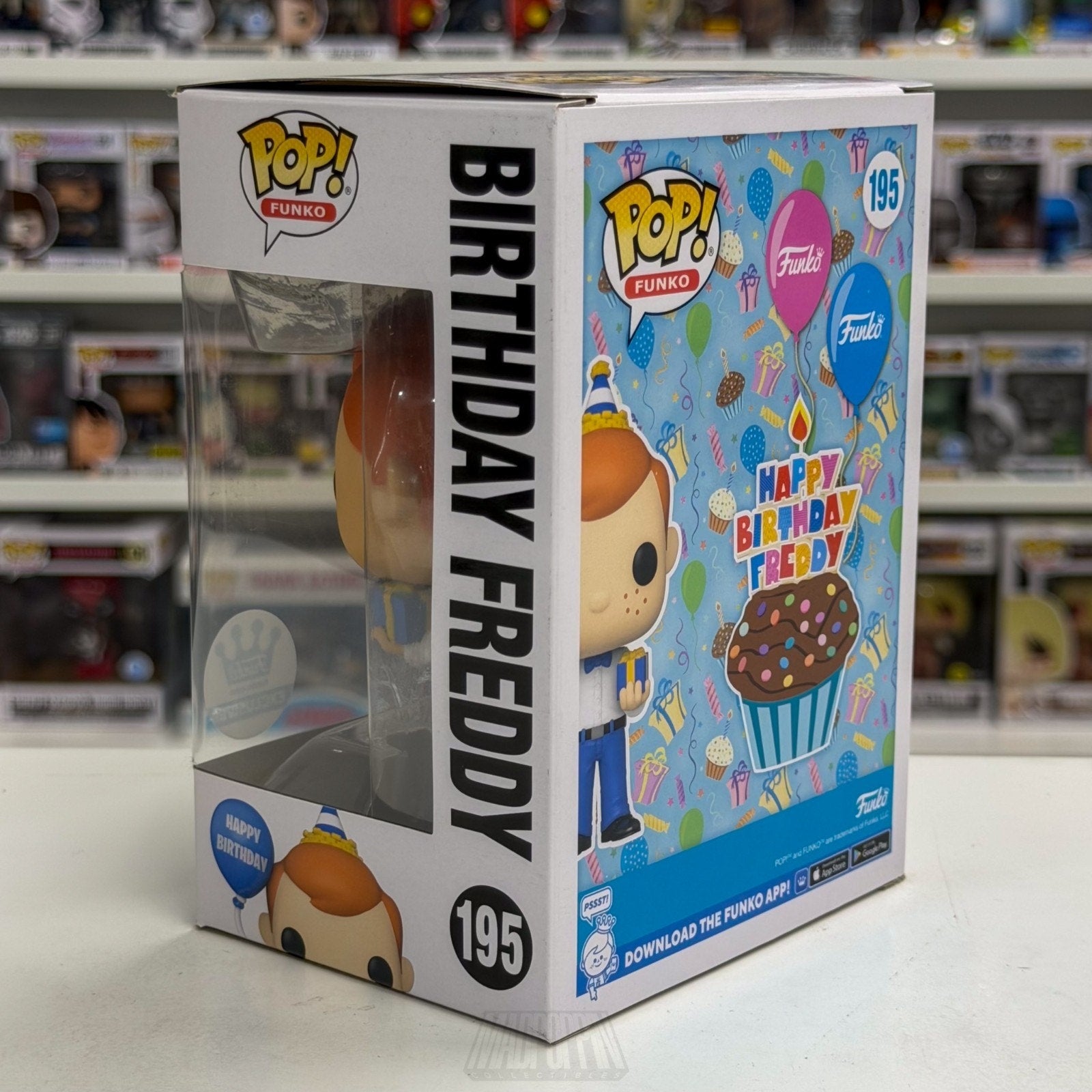 Funko Pop Birthday Freddy w/Balloon & Gift Exclusive 195 Mascot Toy Vinyl Figure