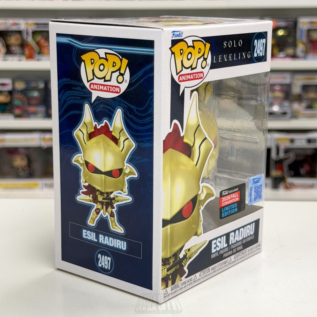 Funko Pop Anime Solo Leveling Esil Radiru NYCC 2497 Japan Manga Toy Vinyl Figure