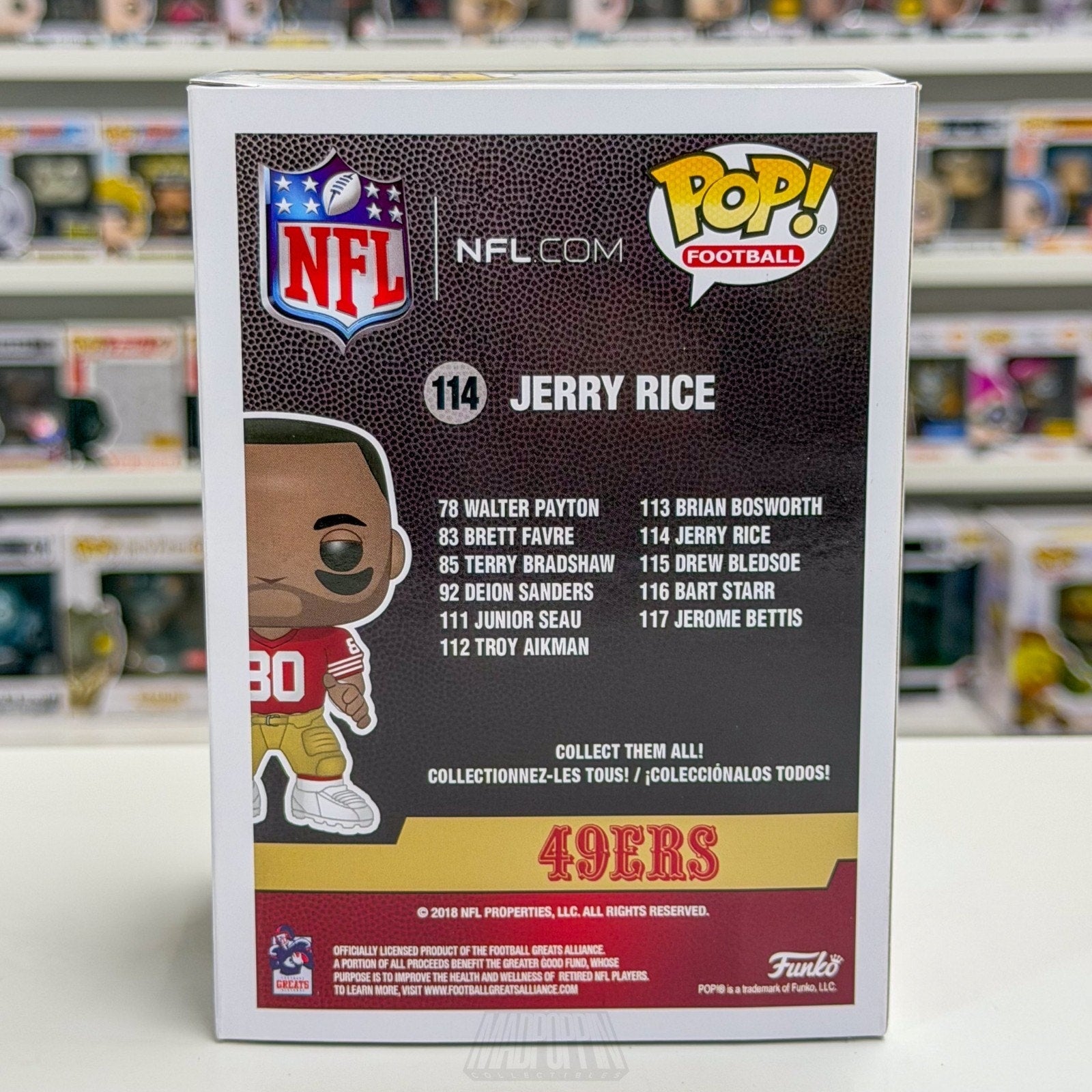 Funko Pop NFL Football San Francisco 49ers Jerry Rice 114 Vaulted Vinyl Figure