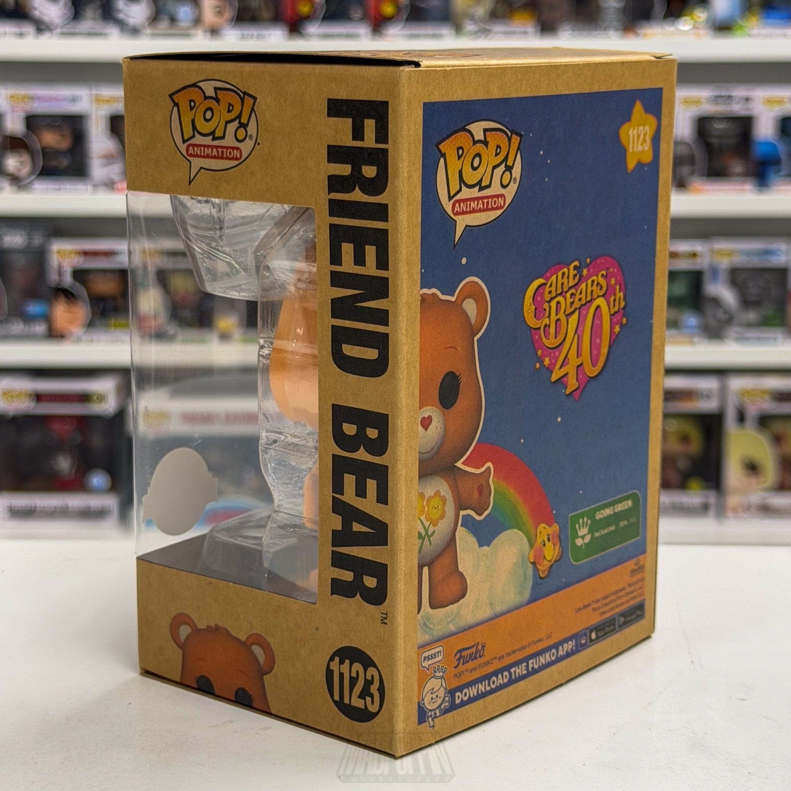 Funko Pop Animation Care Bears Friend Bear Earth Day 1123 Cartoon Vinyl Figure