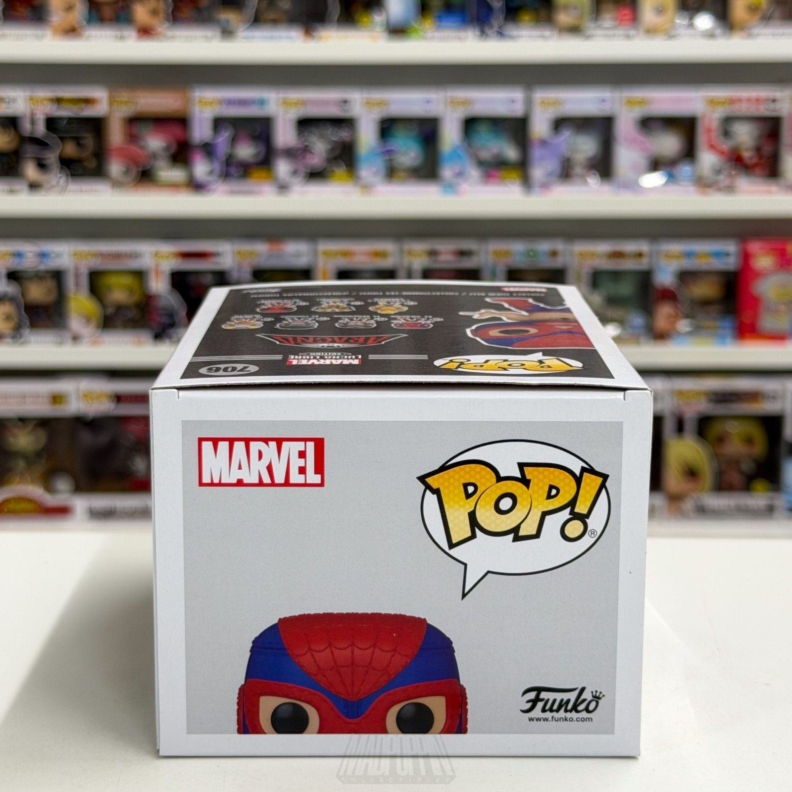 Funko Pop Marvel Collector Corps Lucha Libre El Aracno Metallic 706 Toy Figure