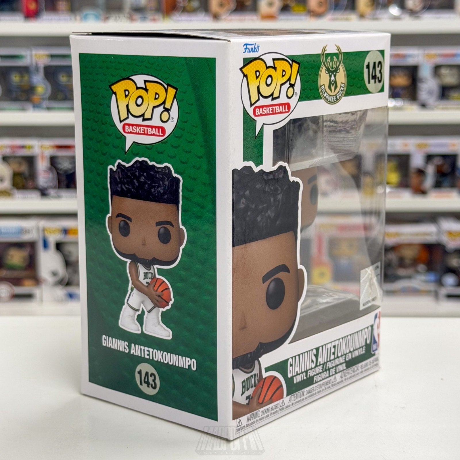 Funko Pop NBA Basketball Milwaukee Bucks Giannis Antetokounmpo 143 Vinyl Figure