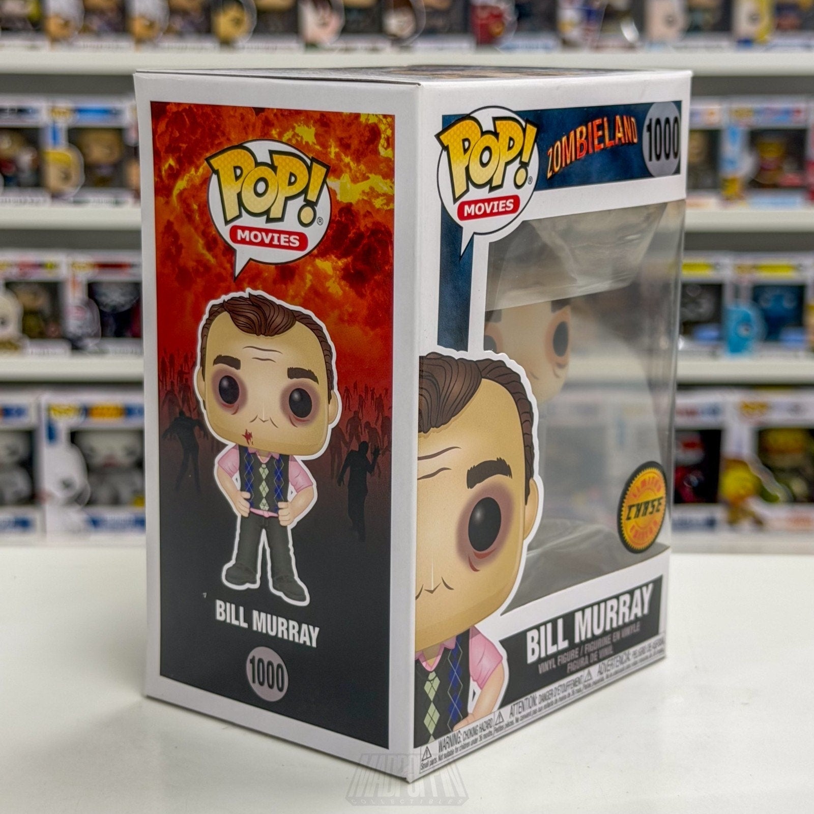 Funko Pop Movies Zombieland Bill Murray Short Hair Chase 1000 Comedy Toy Figure