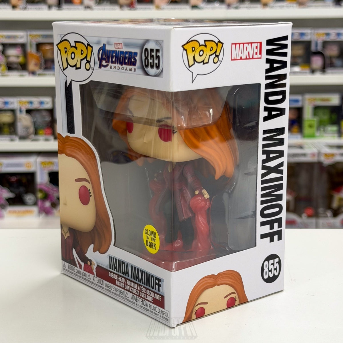 Funko Pop Marvel Avengers Endgame Wanda Maximoff Glow 855 Scarlet Witch Figure