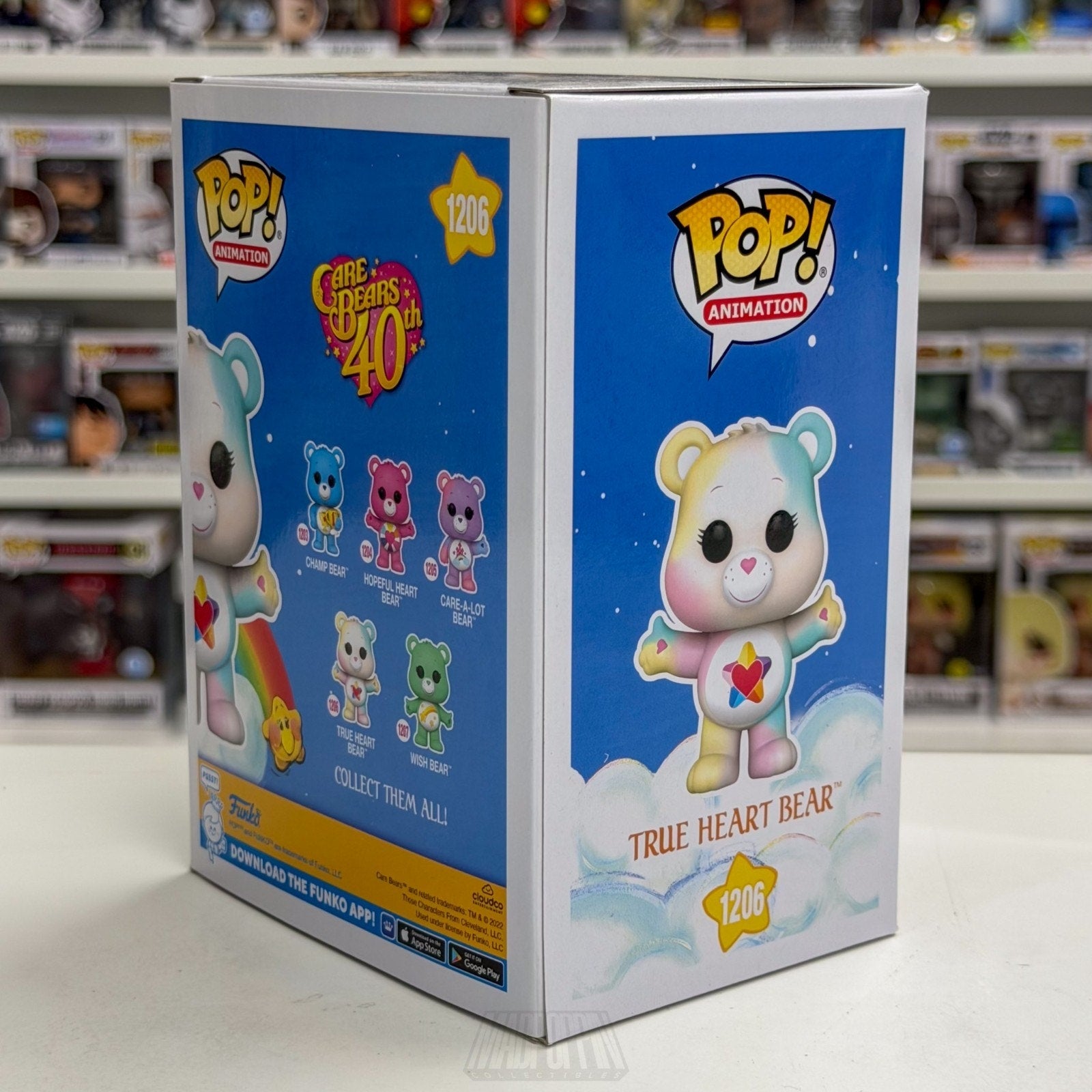 Funko Pop Animation Care Bears True Heart Bear 1206 Cartoon 80s Toy Vinyl Figure