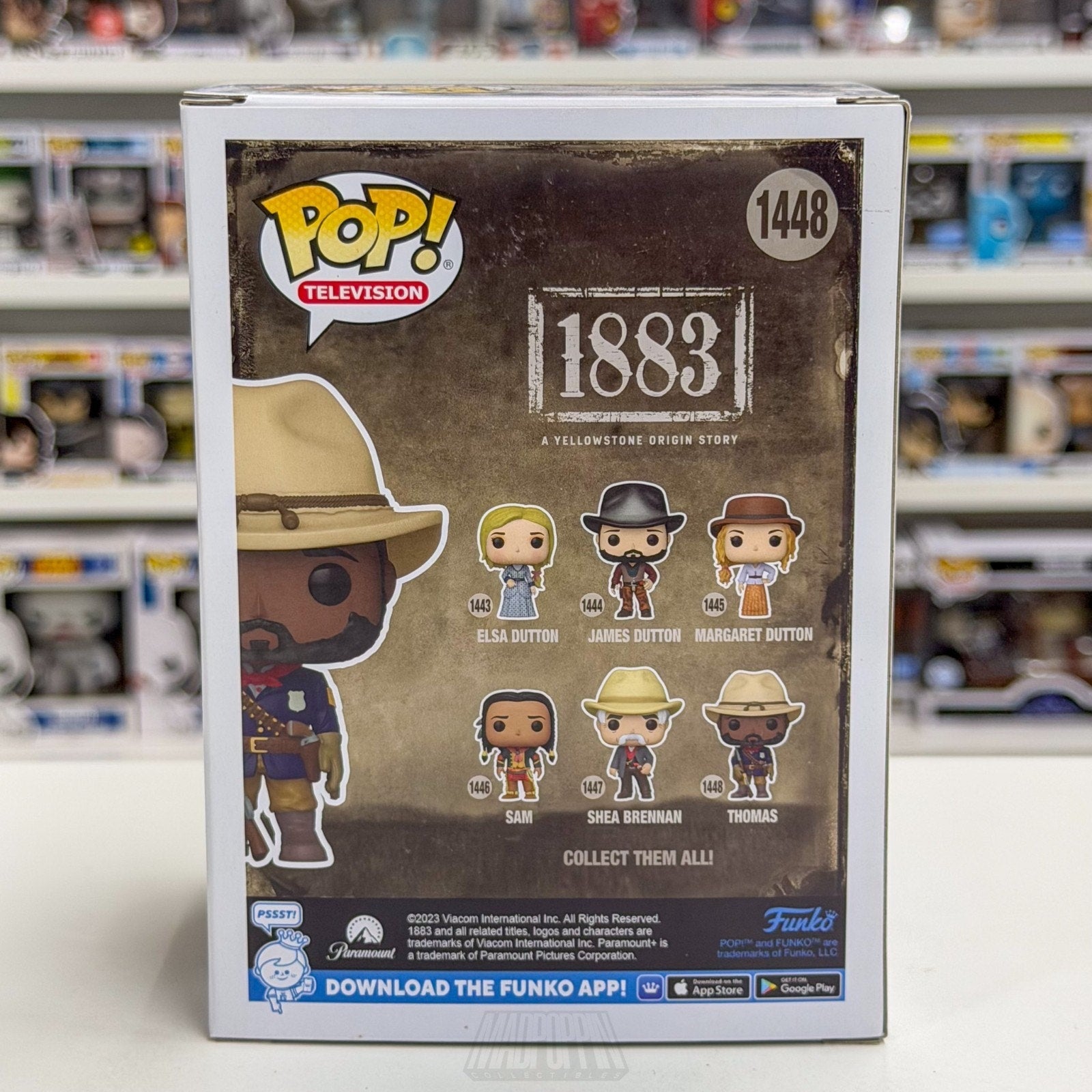 Funko Pop TV 1883 Yellowstone Origin Story Thomas 1448 Western Drama Toy Figure