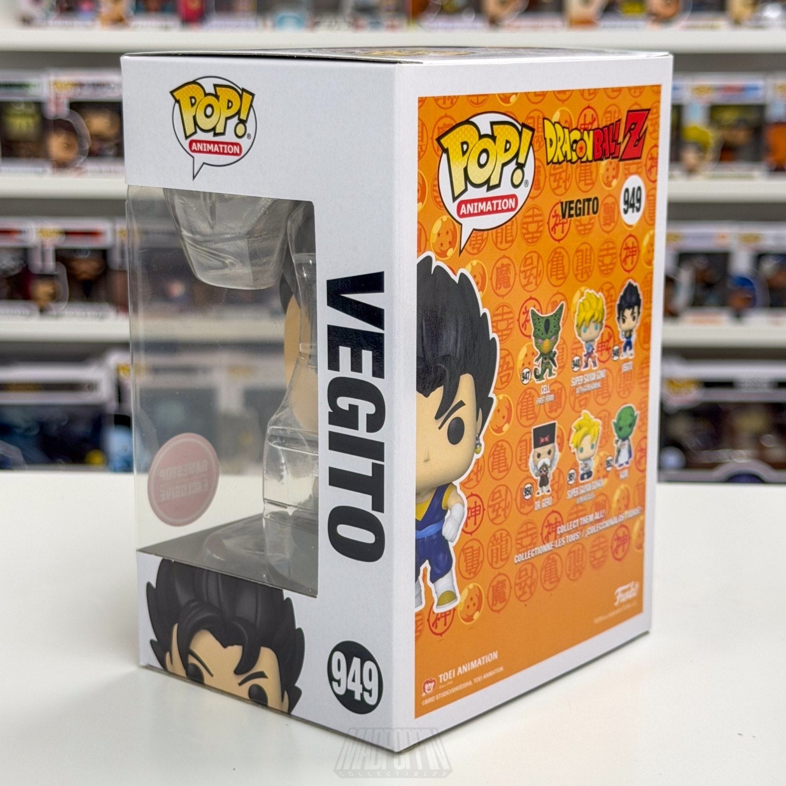 Funko Pop Anime Dragon Ball Z Vegito Metallic GameStop 949 Manga Vinyl Figure