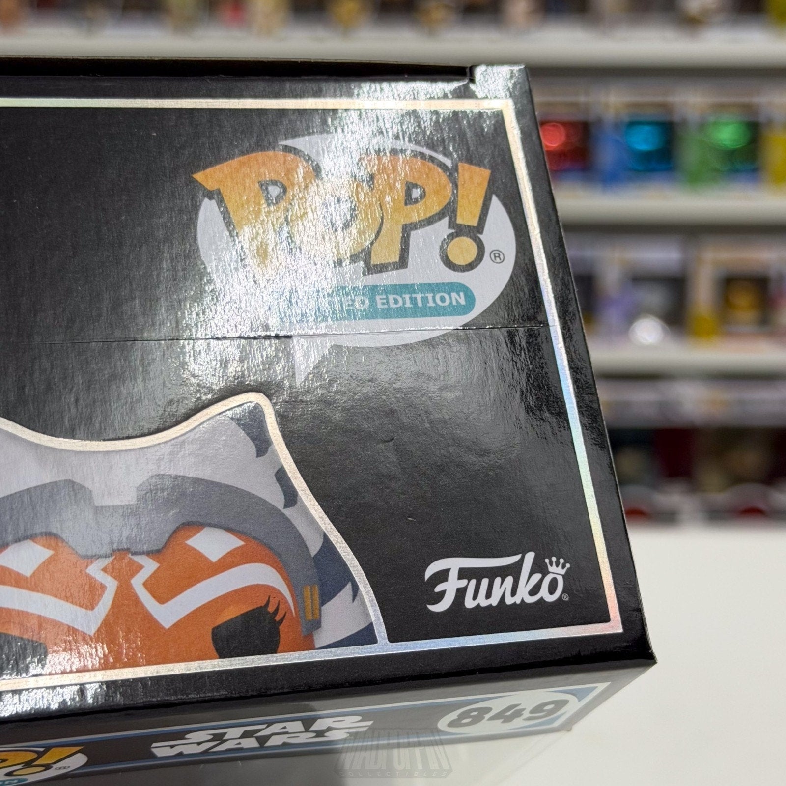 Funko Pop Star Wars Ahsoka Tano Kyber Crystal 849 SDCC 2026 LE 9500 CON STICKER