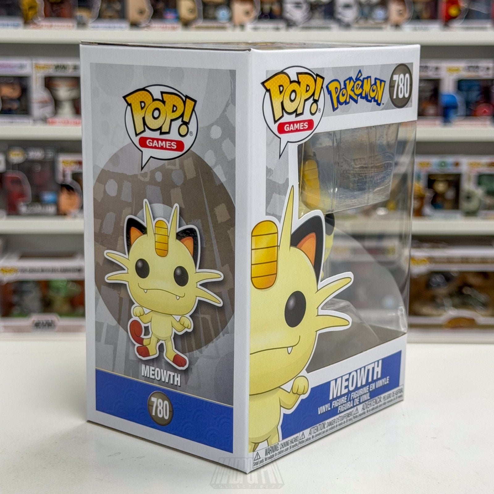 Funko Pop Games Pokemon Meowth 780 Feline Japanese TCG Cards Toy Vinyl Figure