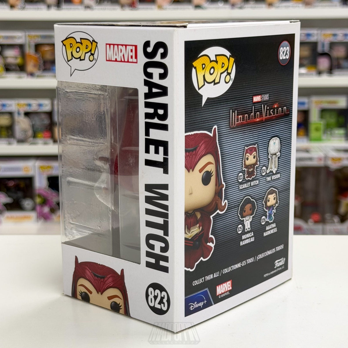 Funko Pop Marvel WandaVision Scarlet Witch Darkhold Levitating 823 Vinyl Figure