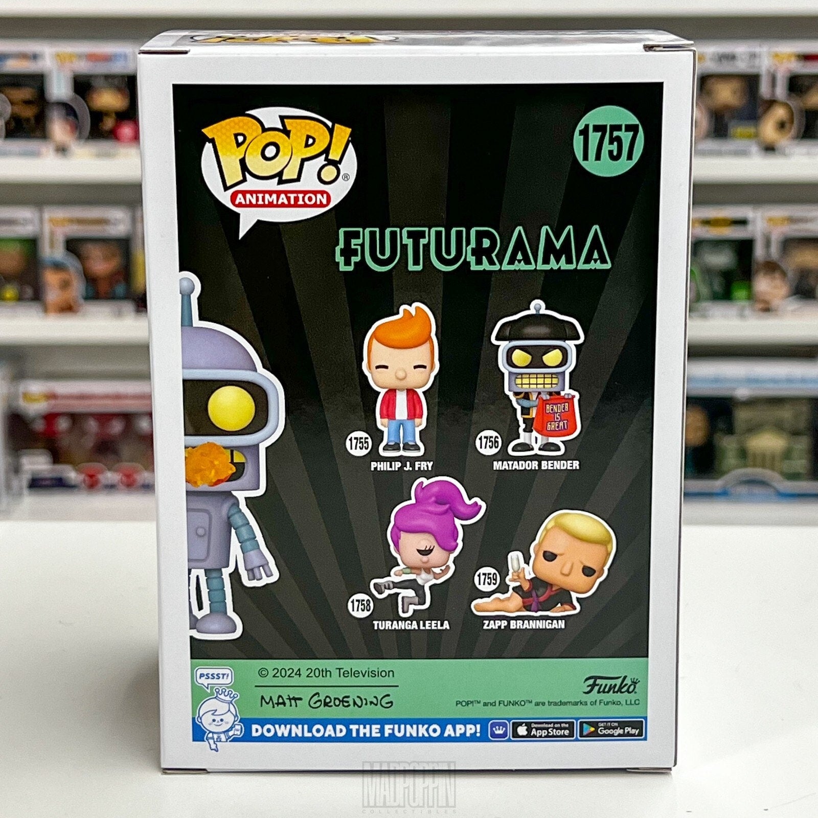 Funko Pop Animation Futurama Bender Flaming Burp Specialty Series 1757 Figure