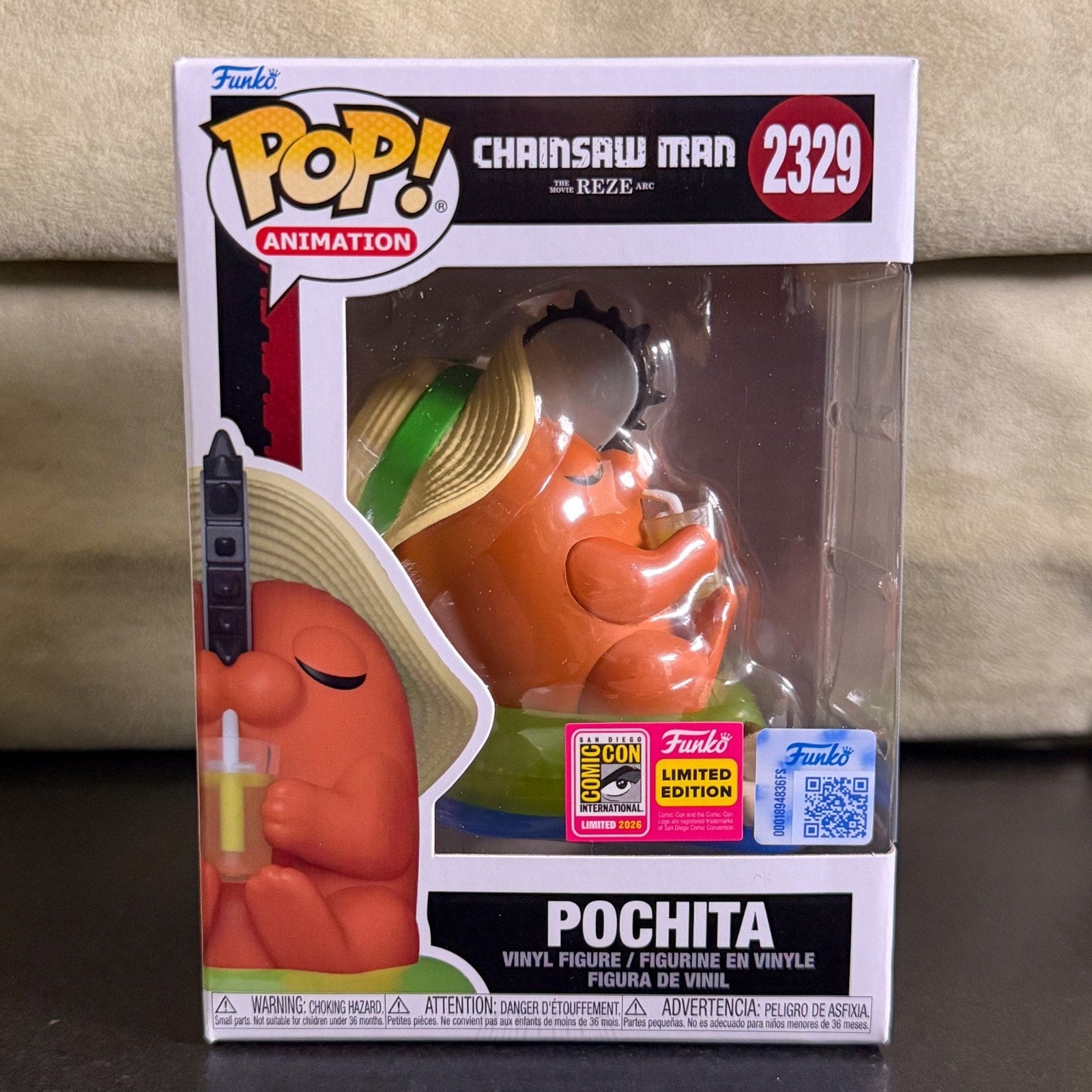 Funko Pop Anime Chainsaw Man Pochita Lounging 2329 SDCC 2026 Manga Vinyl Figure