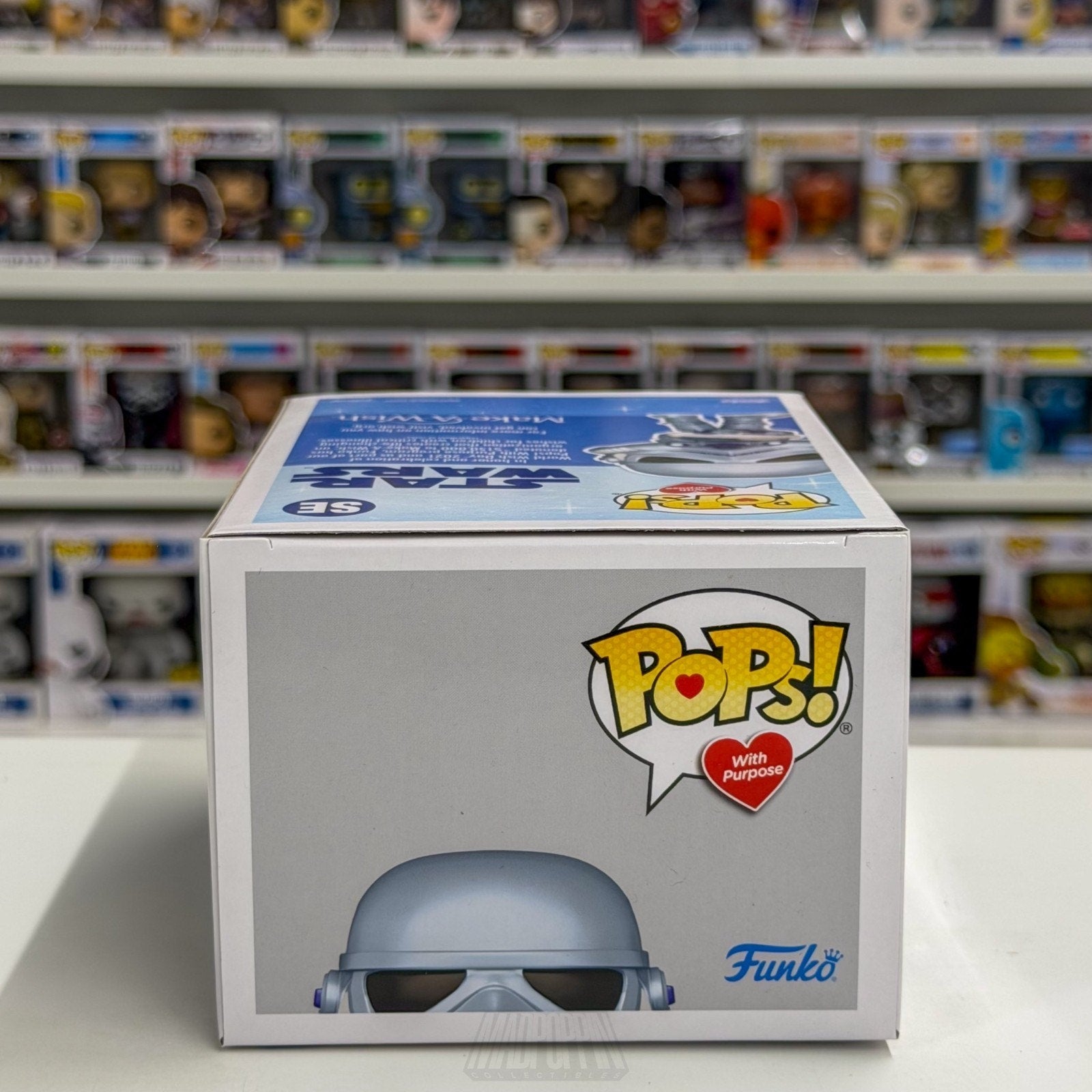 Funko Pop Star Wars Make A Wish Stormtrooper Blue Metallic Gamestop SE Figure