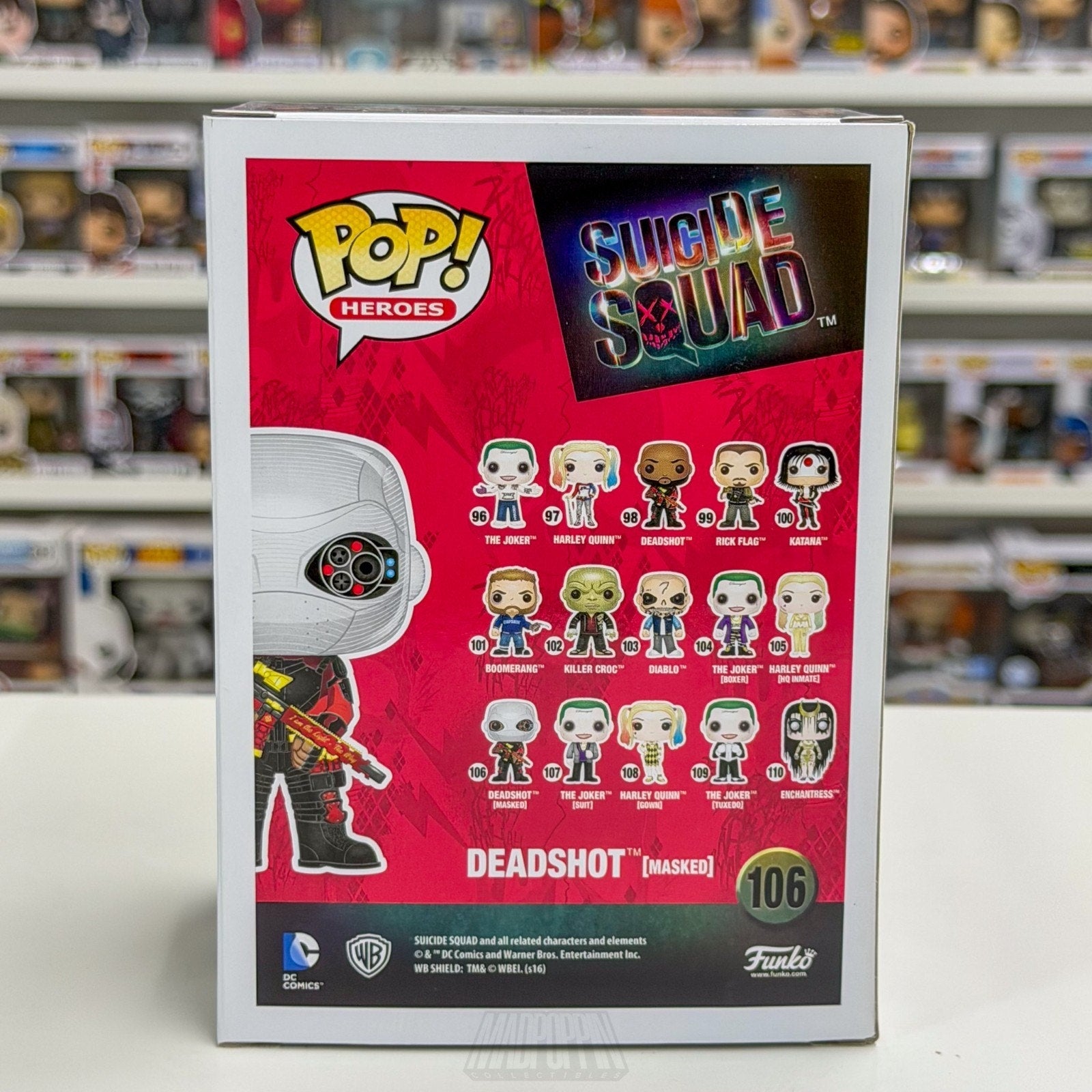 Funko Pop DC Heroes Suicide Squad Deadshot Masked 106 Mercenary Toy Vinyl Figure