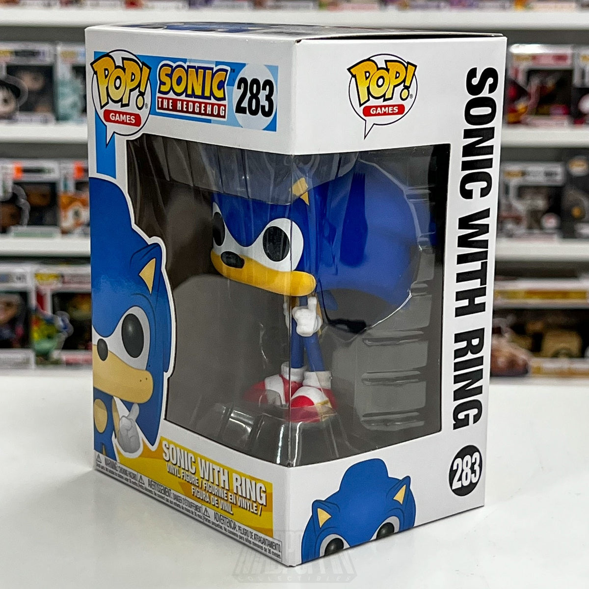 Funko Pop Video Games Sonic The Hedgehog with Ring 283 Sega Toy Vinyl Figure