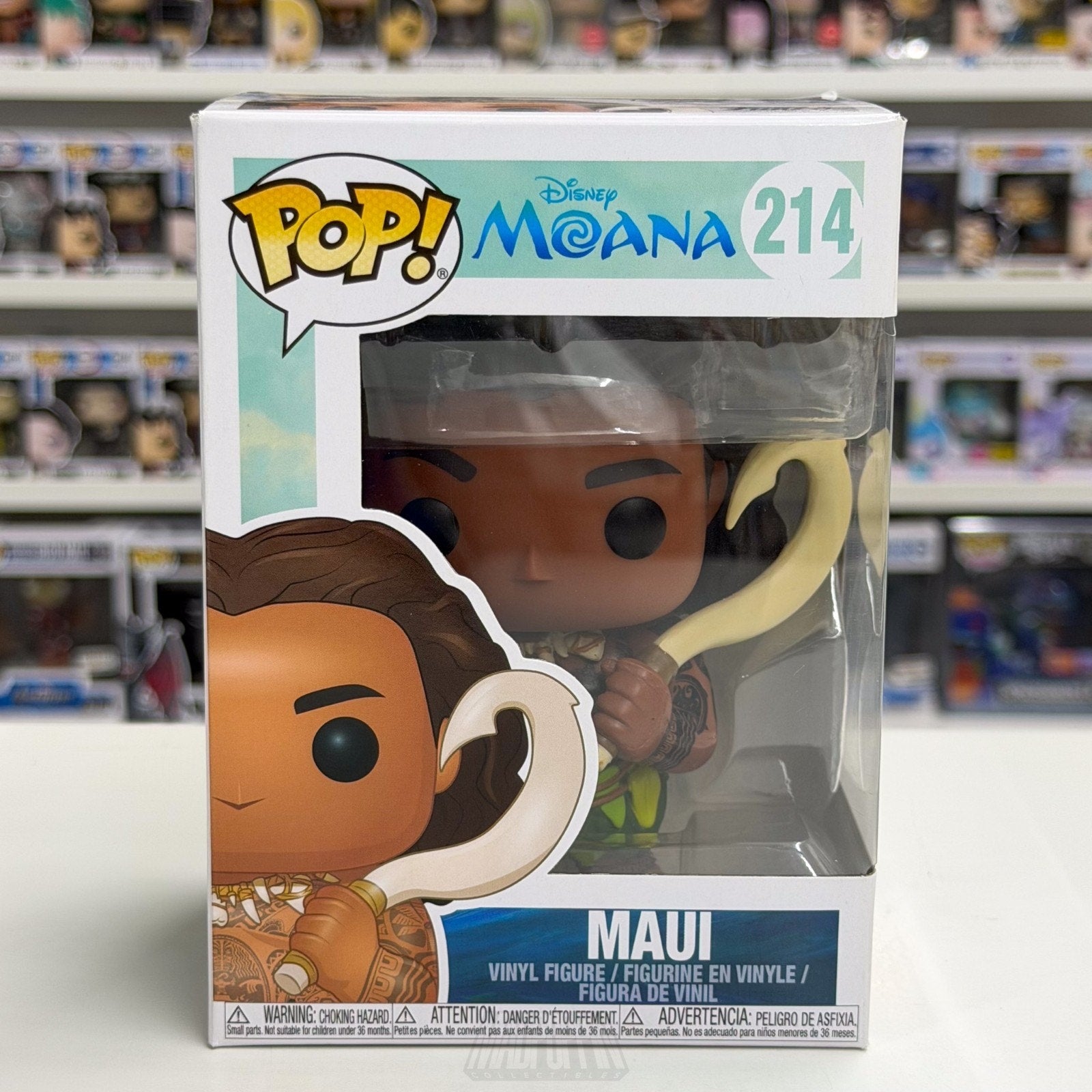 Funko Pop Disney Moana Maui w/Hook 214 Rock Polynesian Demigod Toy Vinyl Figure