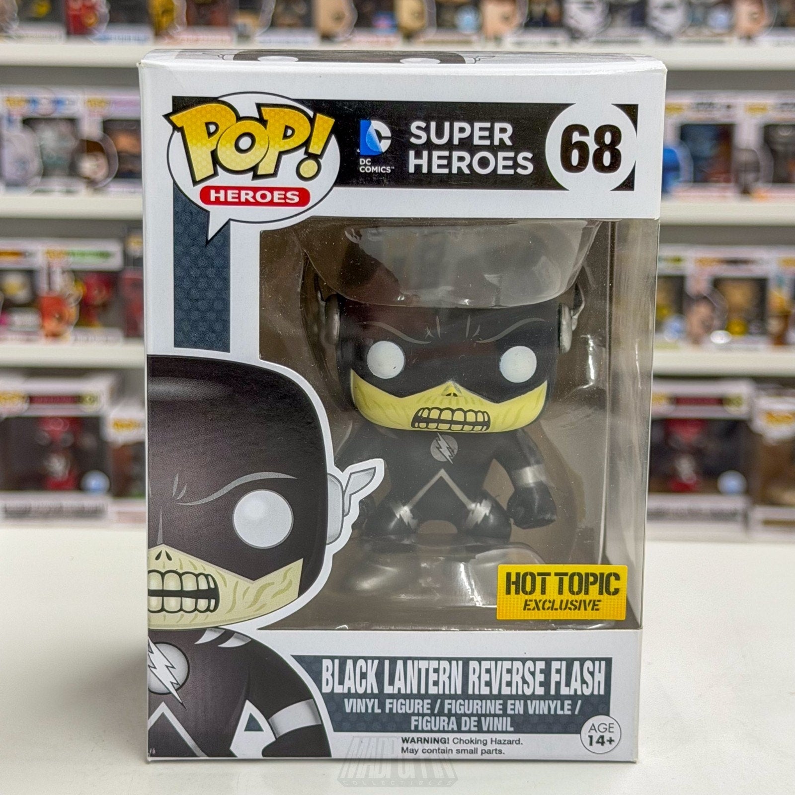 Funko Pop DC Super Heroes Black Lantern Reverse Flash Hot Topic 68 Vinyl Figure