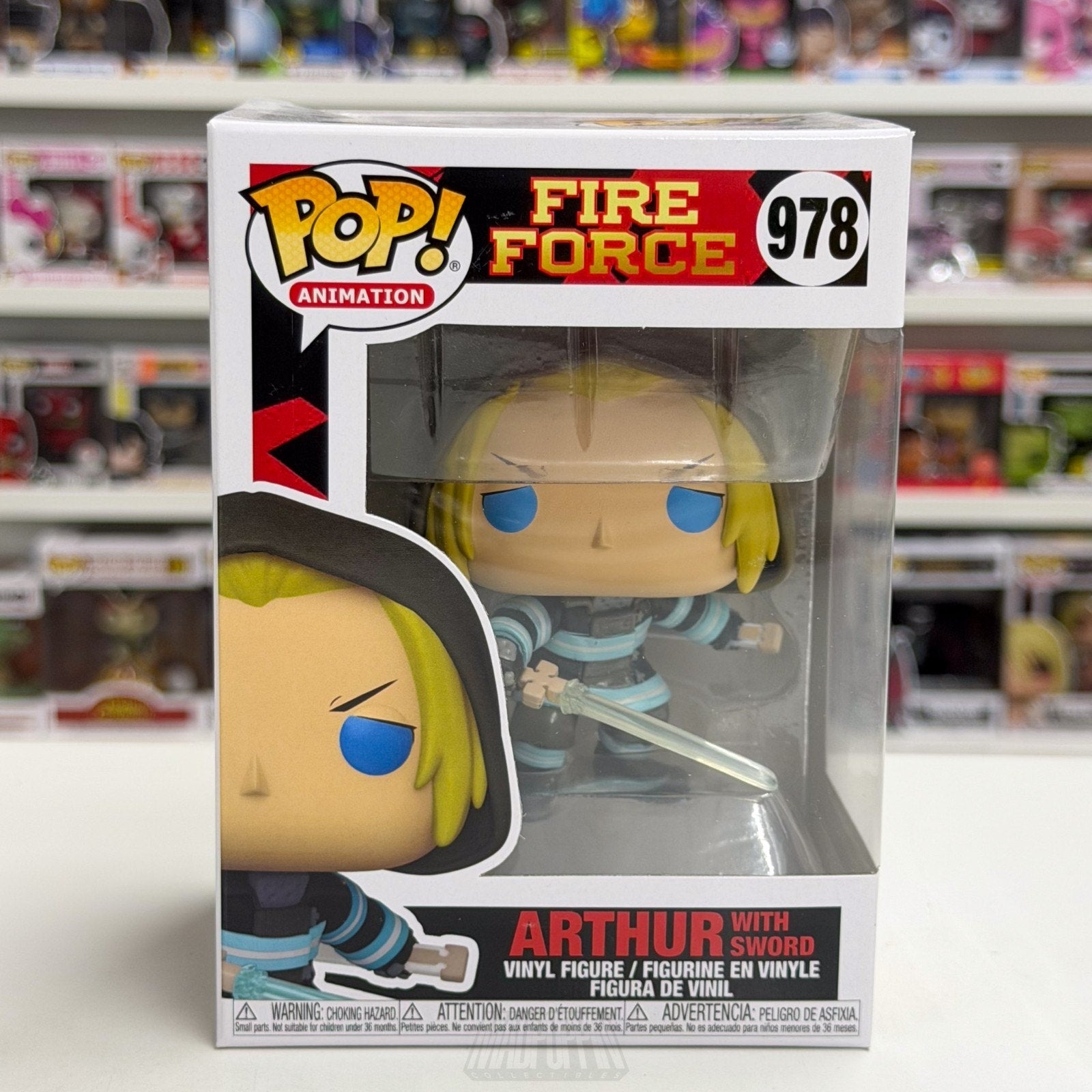 Funko Pop Anime Fire Force Arthur Boyle w/Sword 978 Japan Manga Toy Vinyl Figure