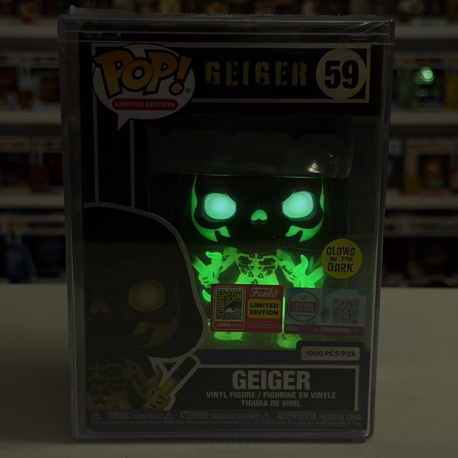 Funko Pop Comics Tariq Geiger Glow 59 LE 1000 PCS SDCC 2026 Toy CON STICKER