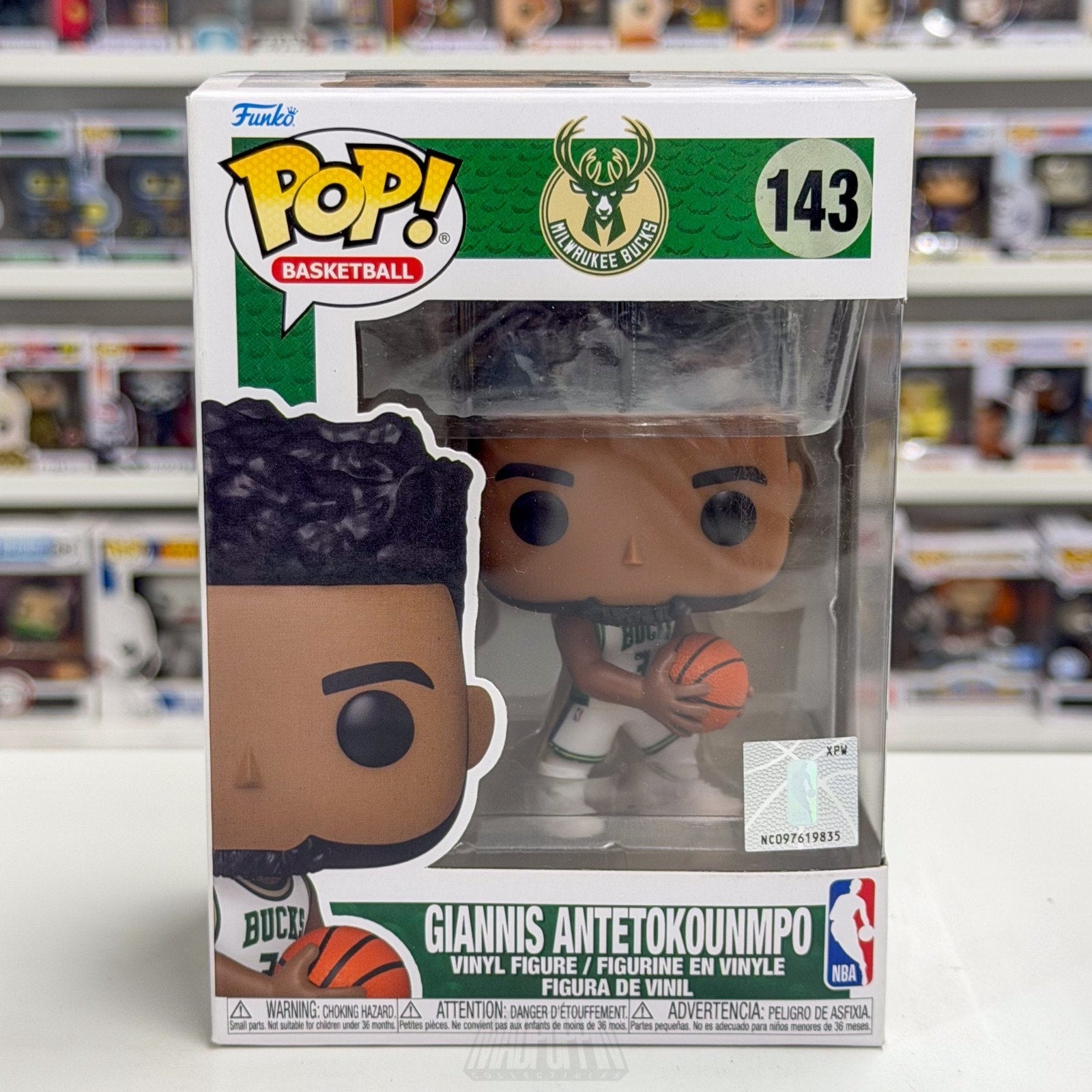 Funko Pop NBA Basketball Milwaukee Bucks Giannis Antetokounmpo 143 Vinyl Figure
