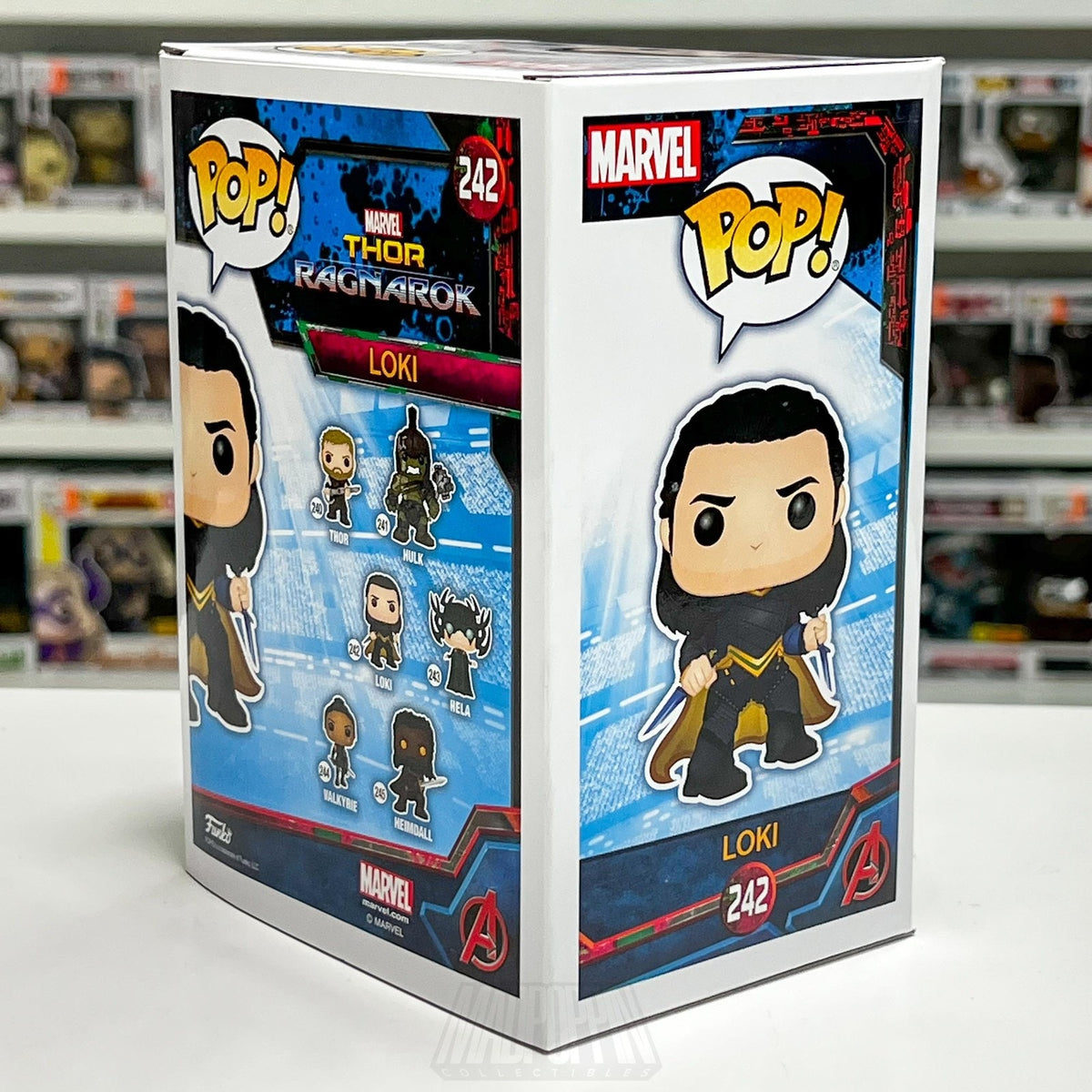 Funko Pop Marvel Thor Ragnarok Loki 242 Vinyl Bobble-Head Figure Box MCU Toy NIB