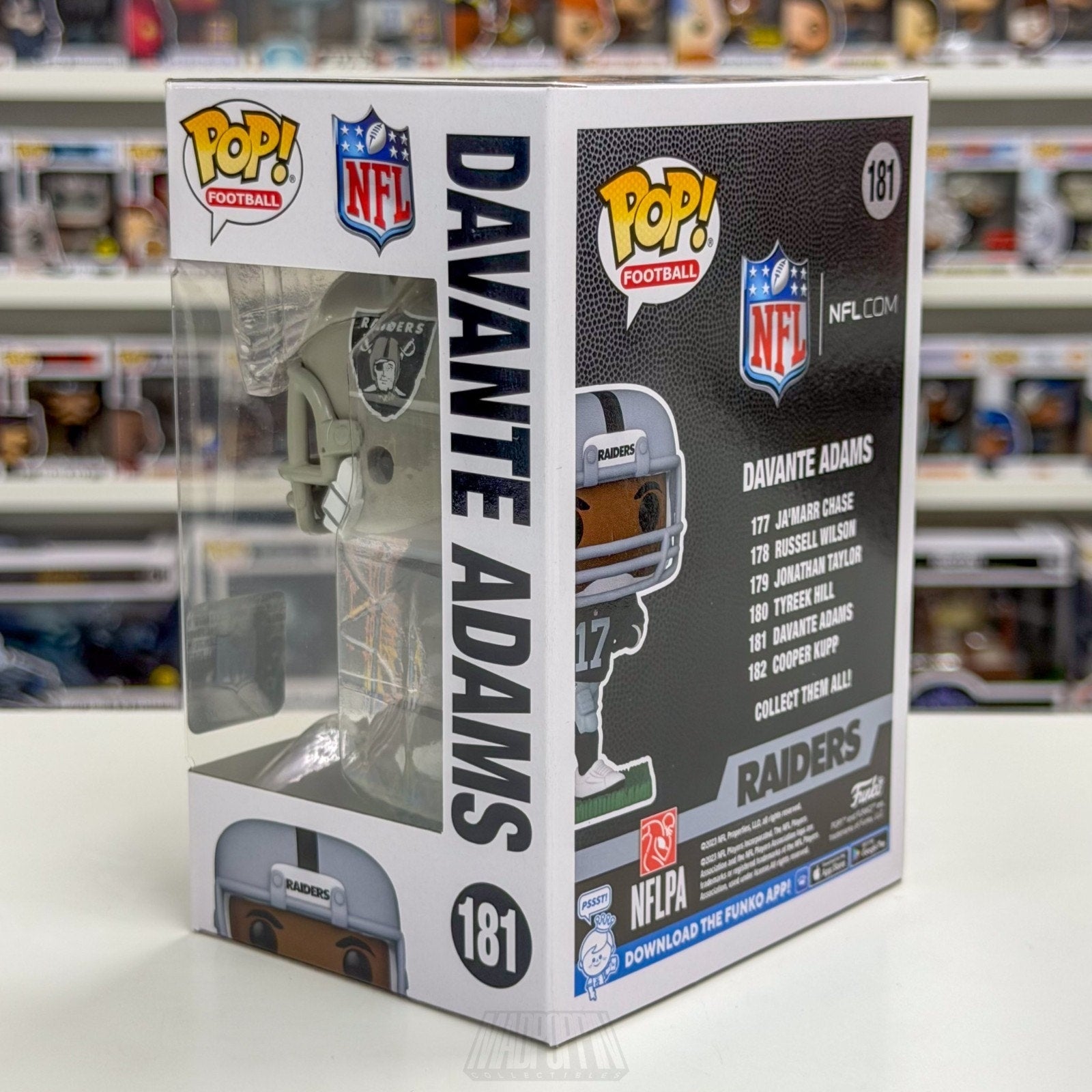 Funko Pop NFL Football Raiders Davante Adams 181 Wide Receiver Toy Vinyl Figure