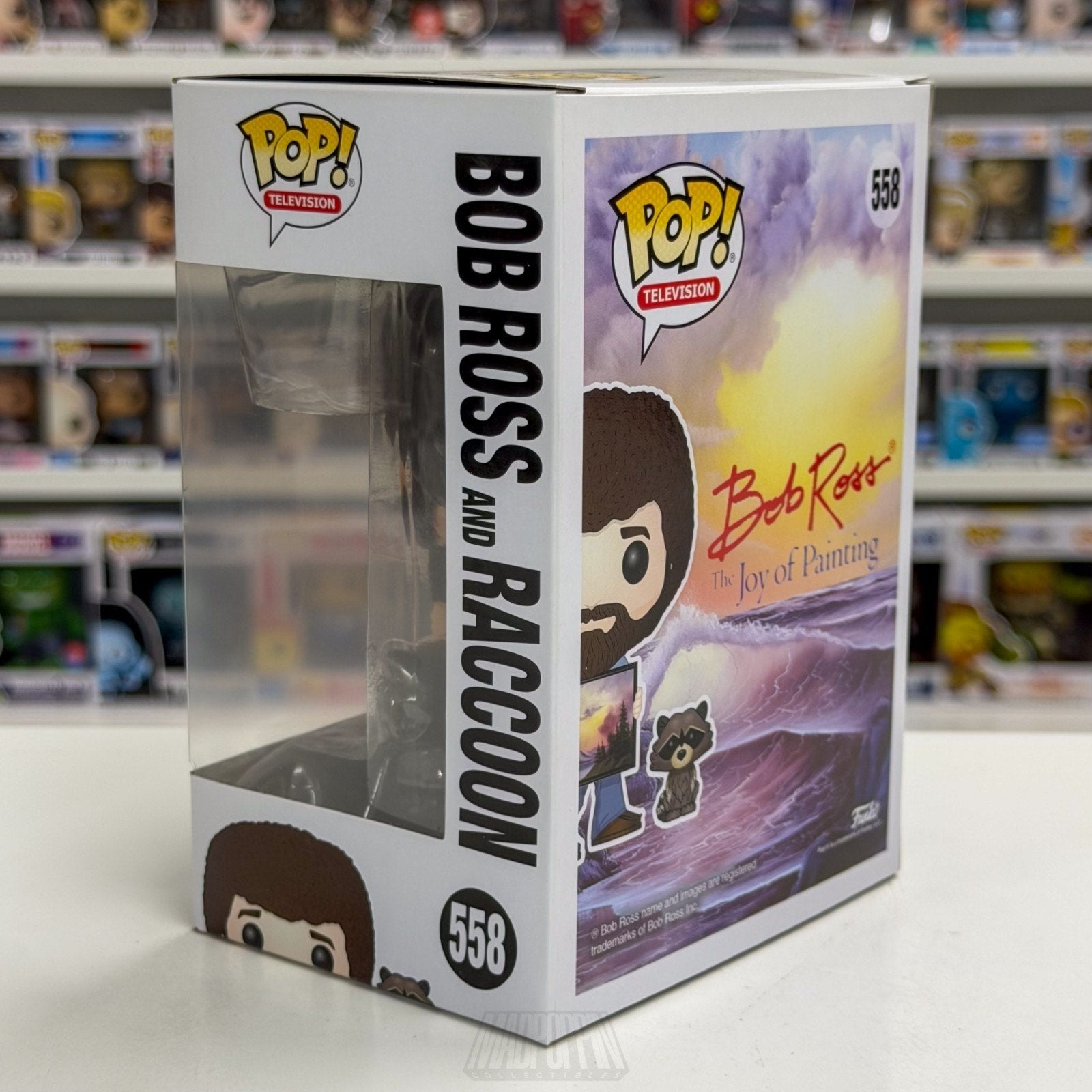 Funko Pop TV The Joy of Painting Bob Ross and Raccoon 558 PBS Toy Vinyl Figure
