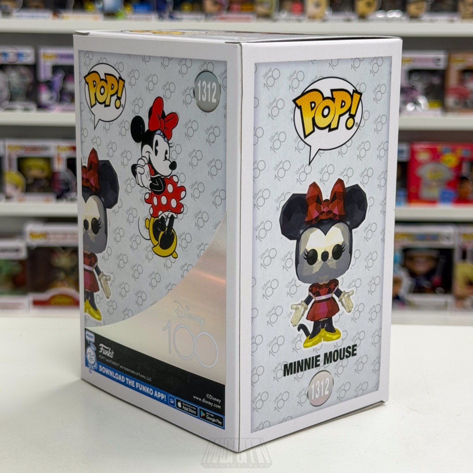 Funko Pop Disney 100 Minnie Mouse Facet Exclusive 1312 Mickey Toy Vinyl Figure