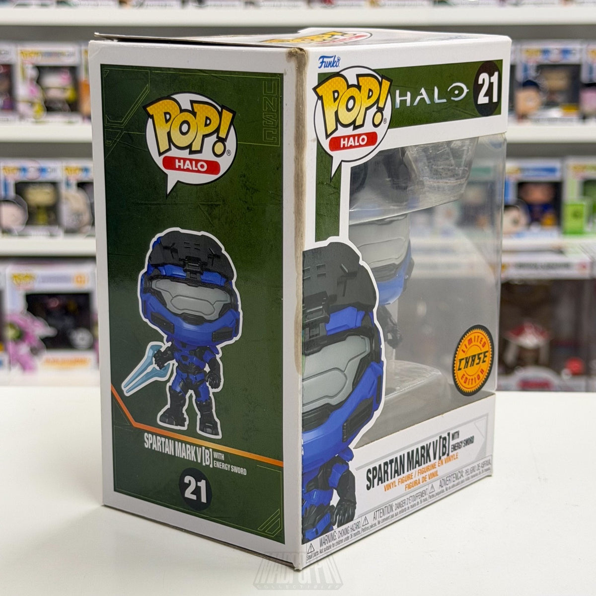 Funko Pop Games Halo Spartan Mark V B w/Energy Sword Chase 21 Toy Vinyl Figure
