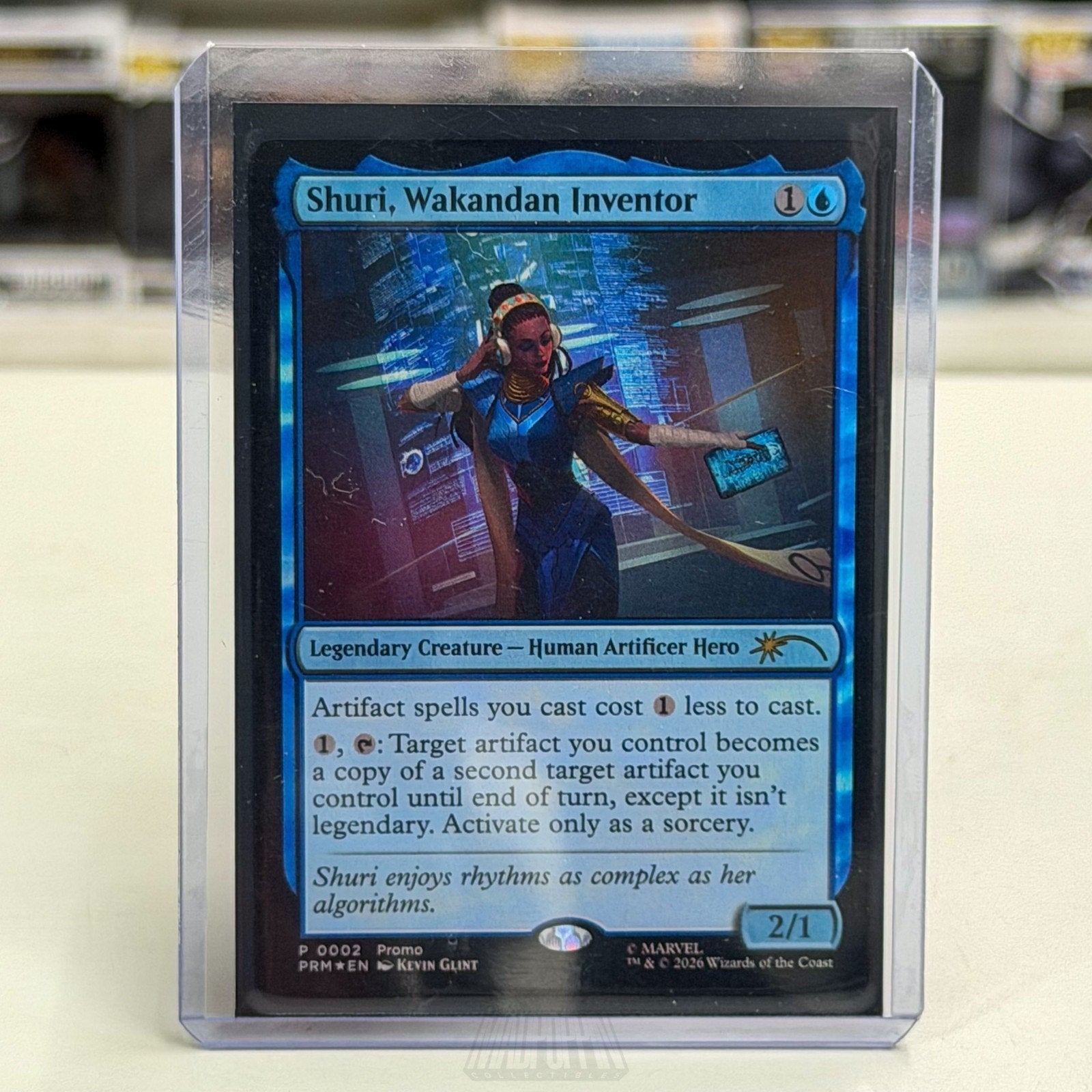 D23 Disney 2026 Magic Gathering Marvel Shuri Shiny Playmat & Promo Card MTG Game