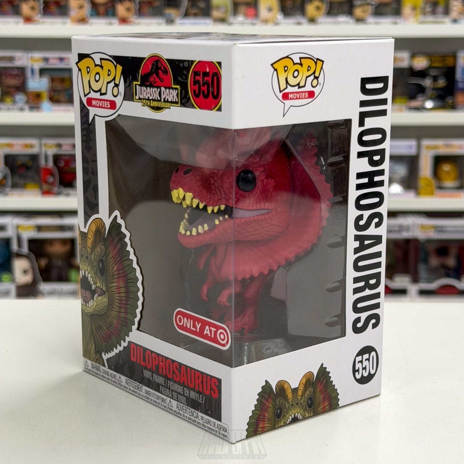 Funko Pop Movies Jurassic Park Dilophosaurus Red Target 550 Dino Vinyl Figure