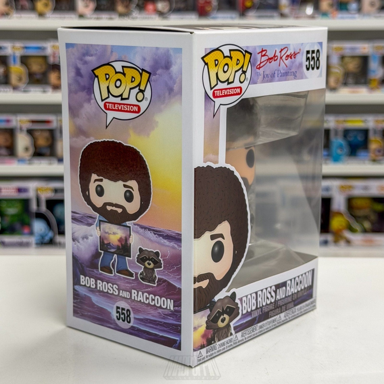 Funko Pop TV The Joy of Painting Bob Ross and Raccoon 558 PBS Toy Vinyl Figure