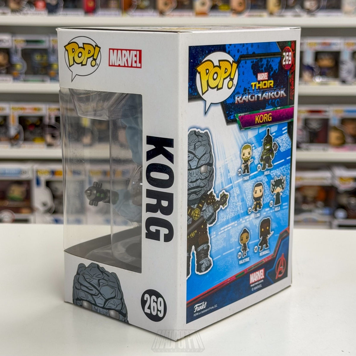 Funko Pop Marvel Thor Ragnarok Korg 269 Kronan Warrior Sakaar Toy Vinyl Figure