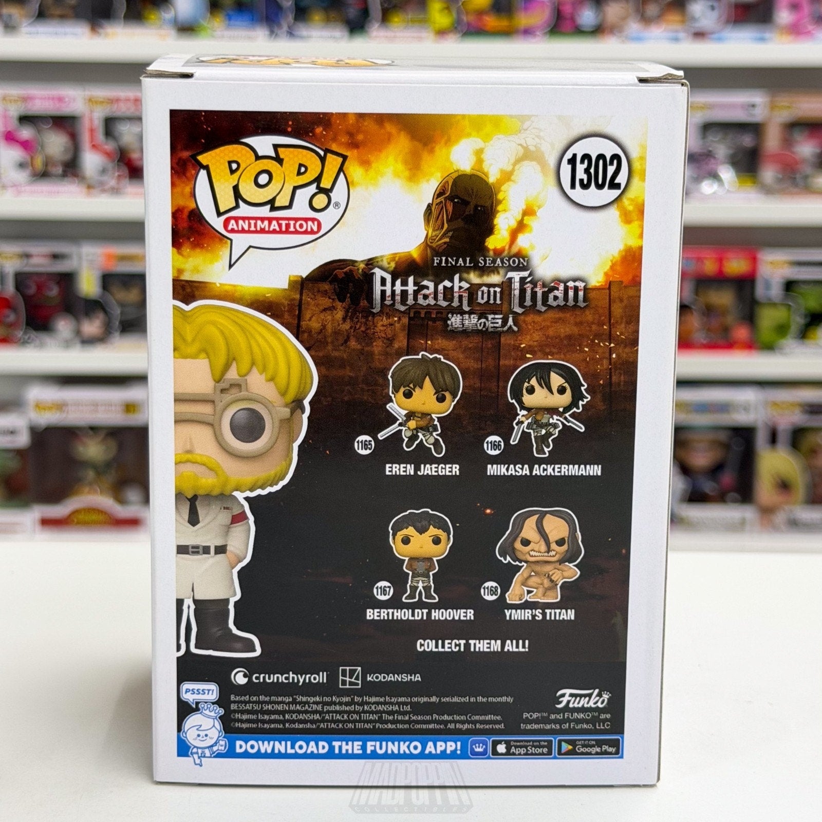 Funko Pop Anime Attack on Titan Zeke Jaeger Hot Topic 1302 Japan Manga Figure