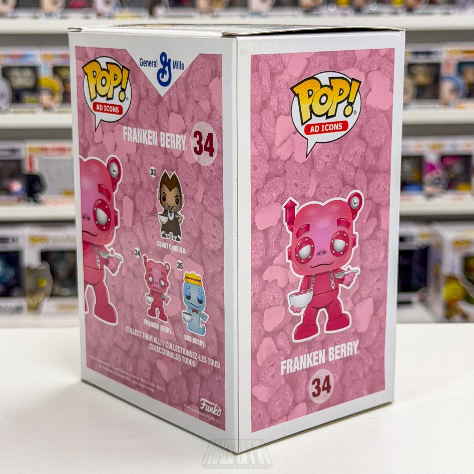Funko Pop Ad Icons General Mills Franken Berry w/Cereal Bowl 34 Toy Vinyl Figure