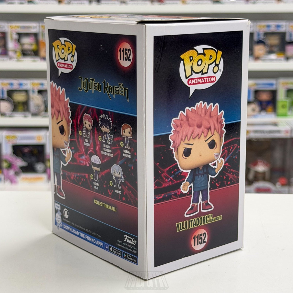 Funko Pop Anime Jujutsu Kaisen Yuji Itadori w/Sukuna Mouth Hot Topic 1152 Figure