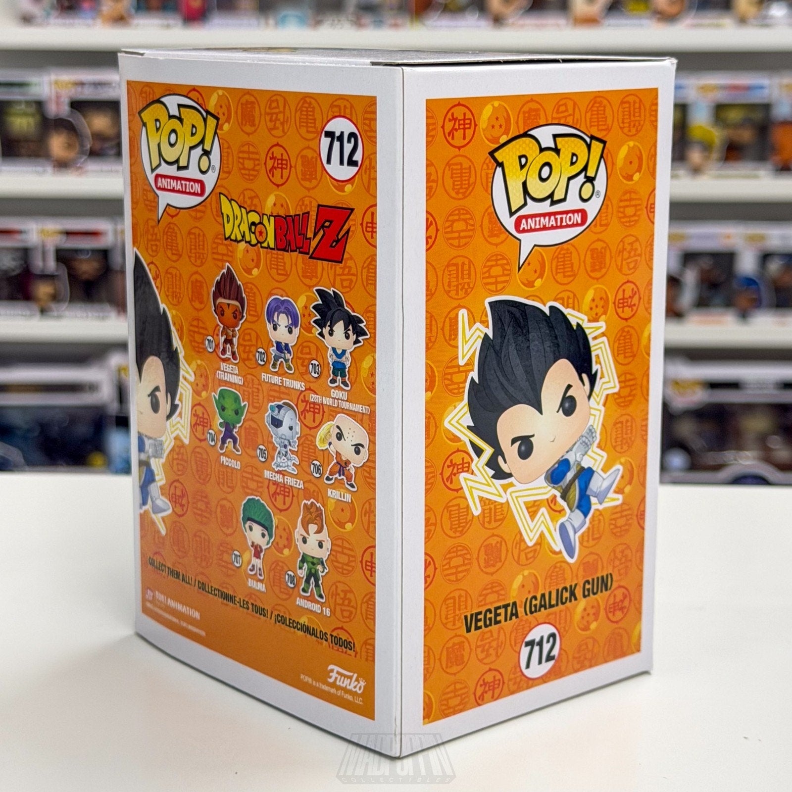 Funko Pop Anime Dragon Ball Z Vegeta Galick Gun Chalice Collectibles 712 Figure
