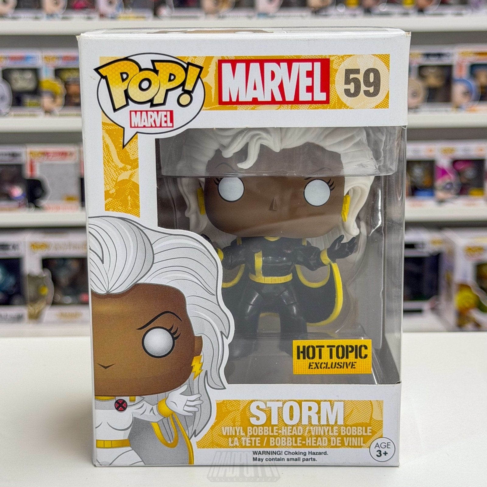 Funko Pop Marvel X-Men Storm Black Suit Hot Topic 59 Mutant Hero Vinyl Figure
