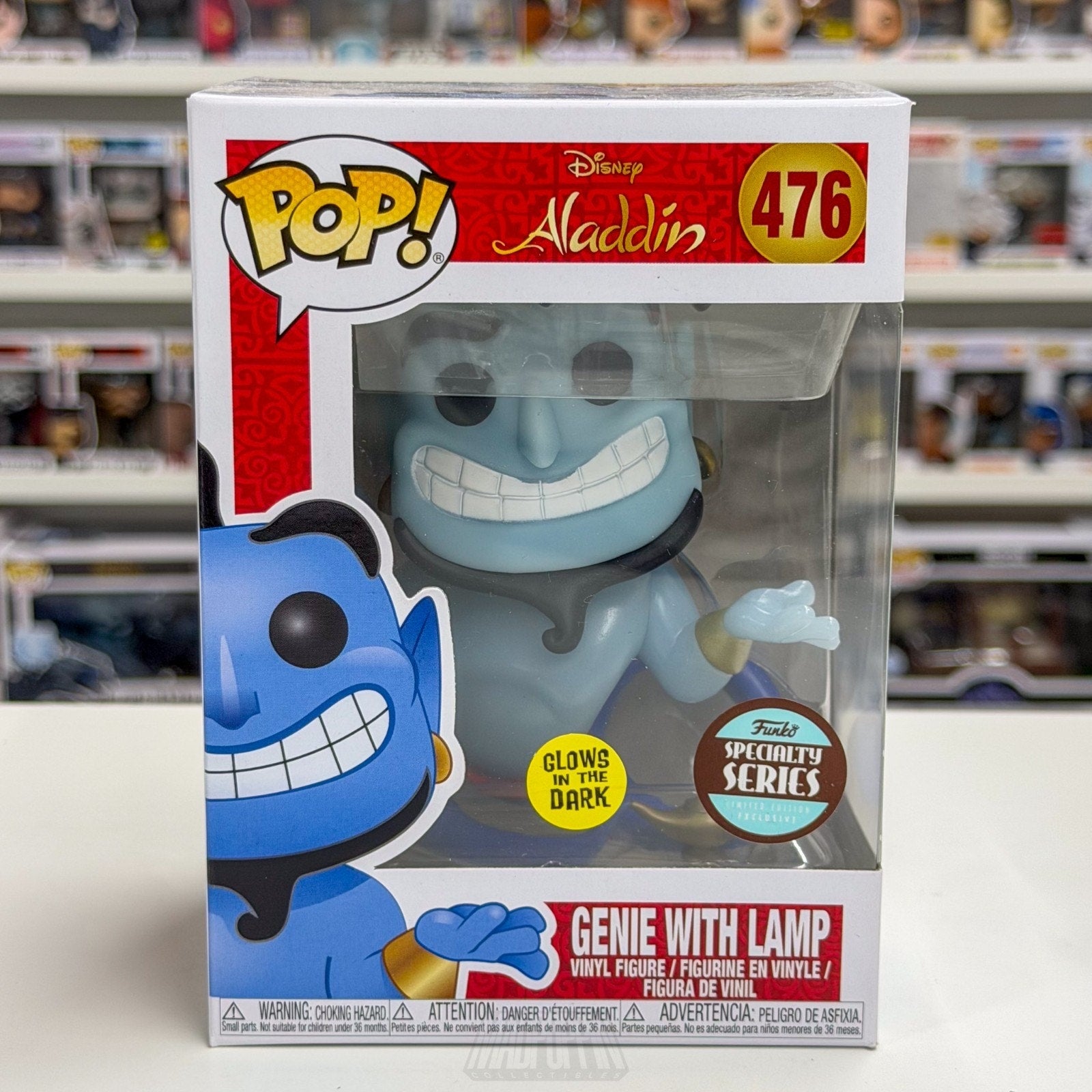Funko Pop Disney Aladdin Genie w/Lamp Glow Specialty Series 476 Toy Vinyl Figure