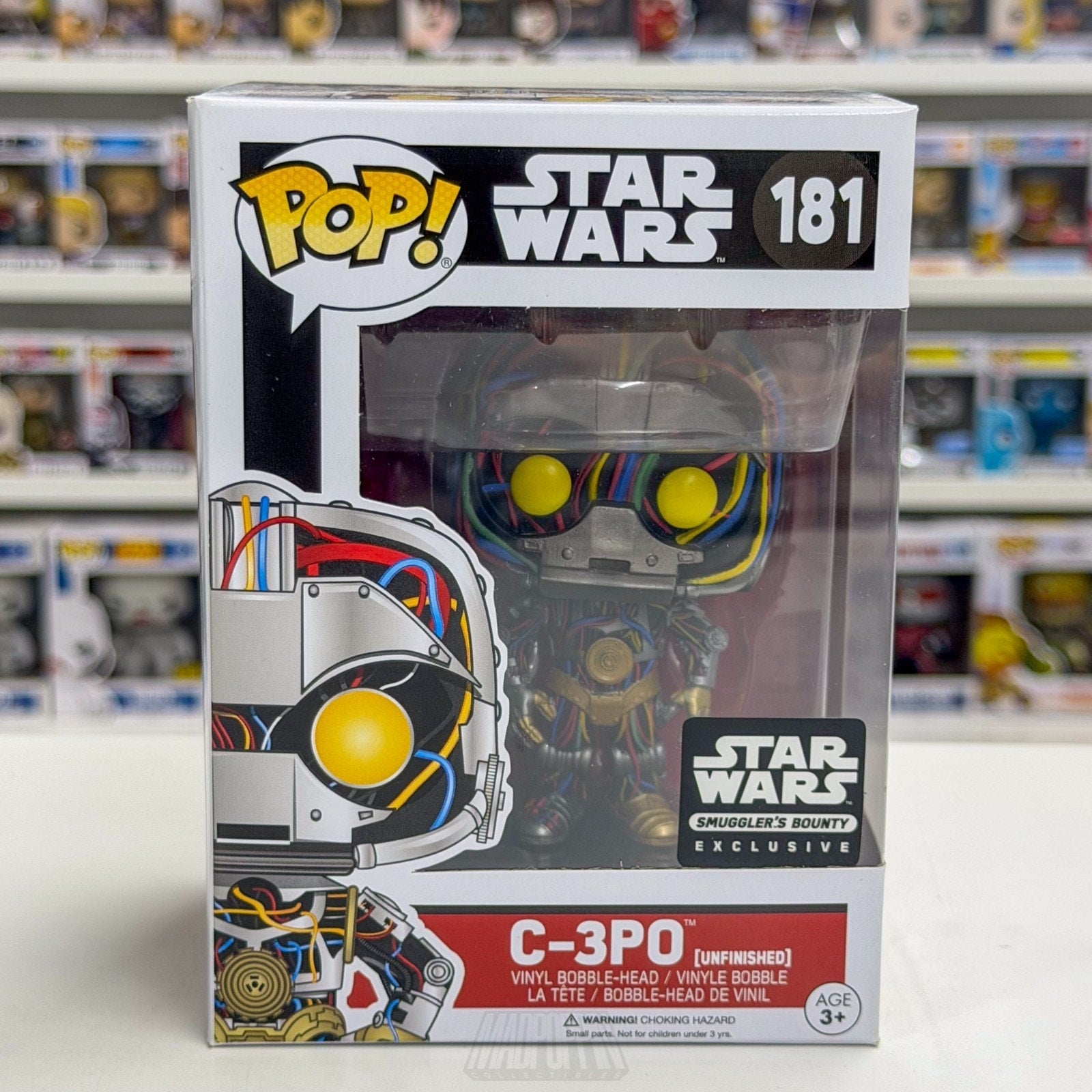 Funko Pop Star Wars C-3PO Unfinished Smugglers Bounty Exclusive 181 Vinyl Figure