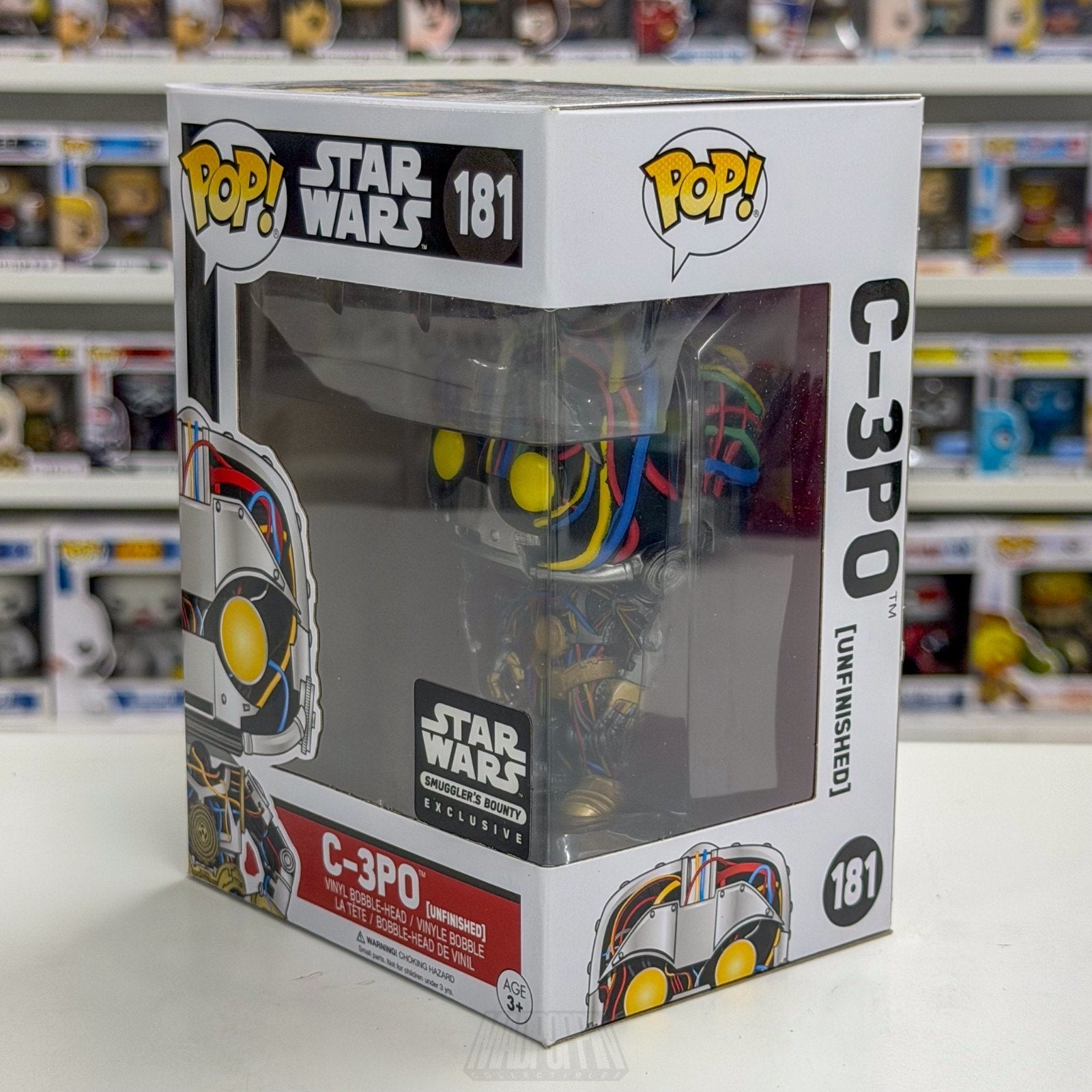 Funko Pop Star Wars C-3PO Unfinished Smugglers Bounty Exclusive 181 Vinyl Figure