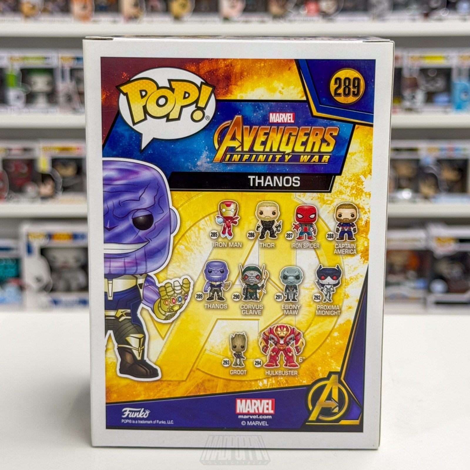 Funko Pop Marvel Avengers Infinity War Thanos Metallic Target 289 Vinyl Figure